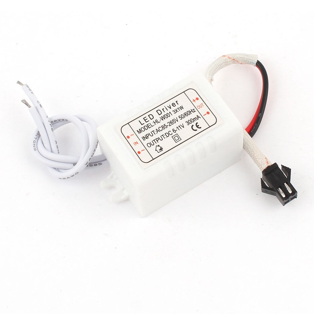 AC 85 265V DC 6 11V 300mA Driver Power Supply for 3x1W LED Strip Light