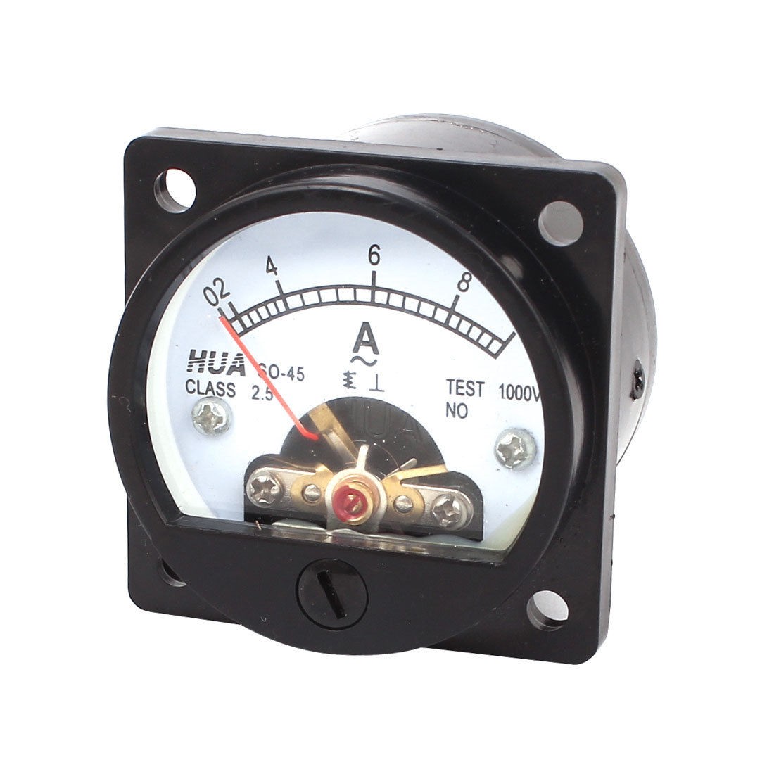AC 0 10A Round Analog Ammeter Panel Current Meter Black
