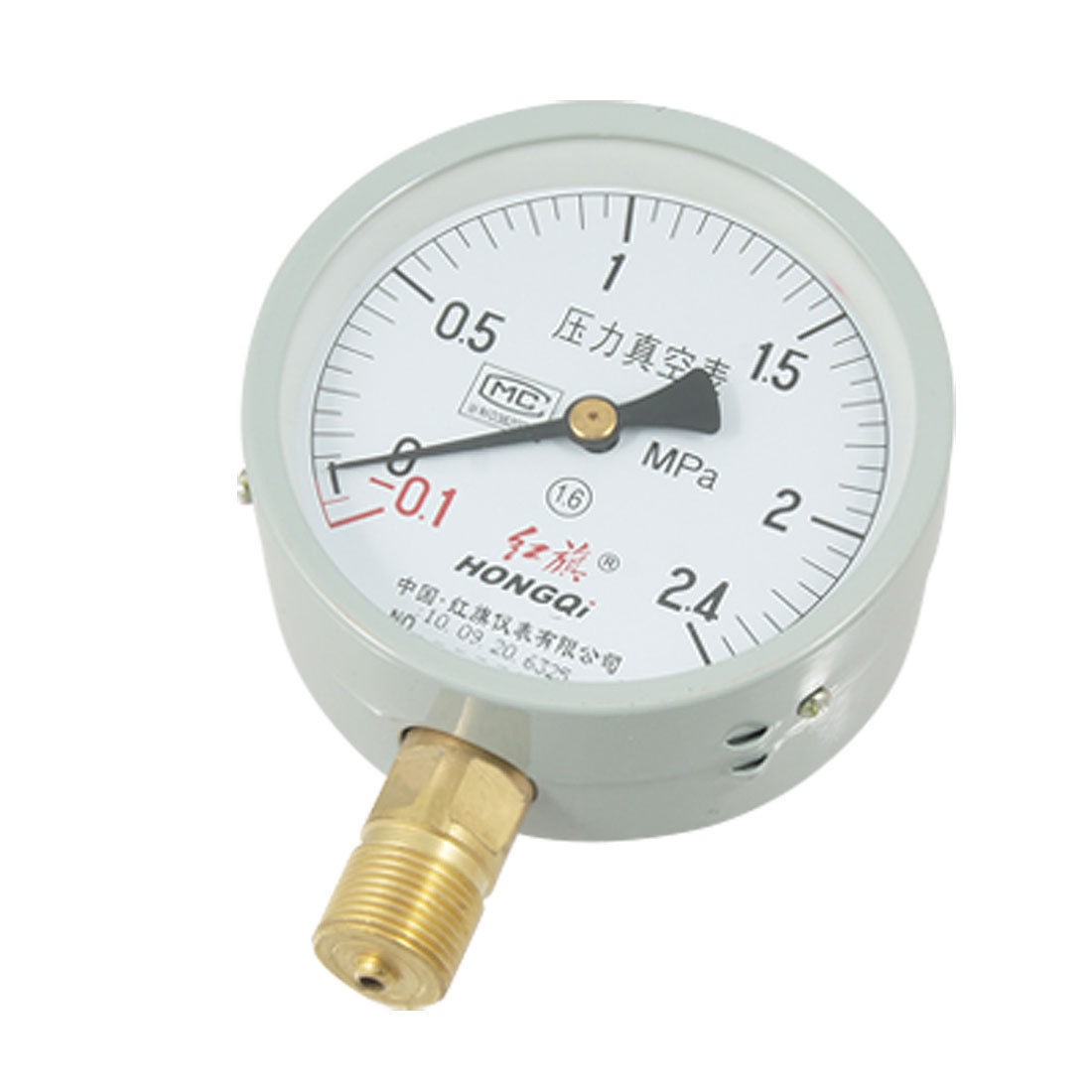 Air Water -0.1-2.4 Mpa Round Dial Compound Gauge New