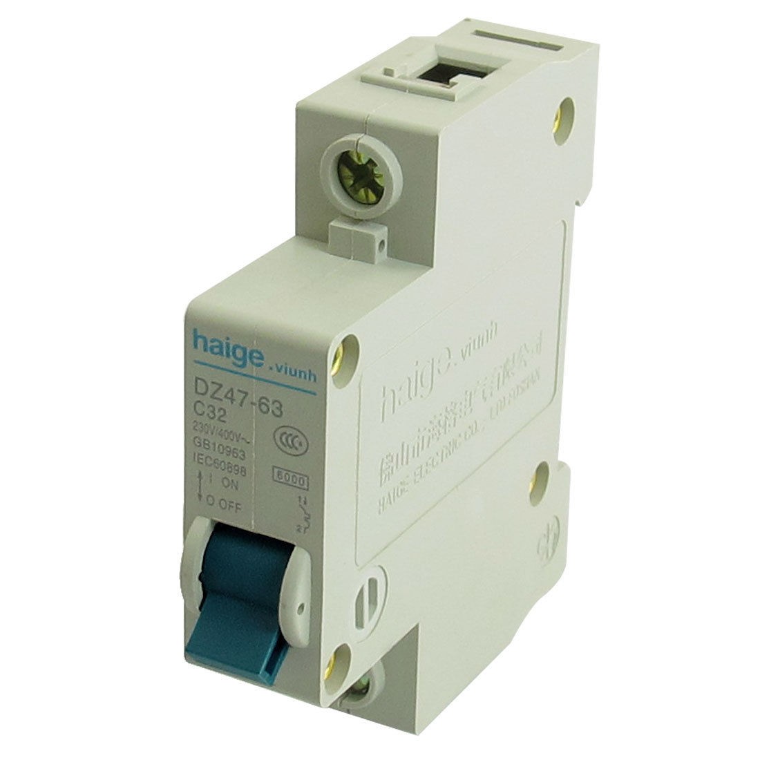 AC 230V 400V 32A 1 Pole MCB Miniature Circuit Breaker DZ47-63 C32