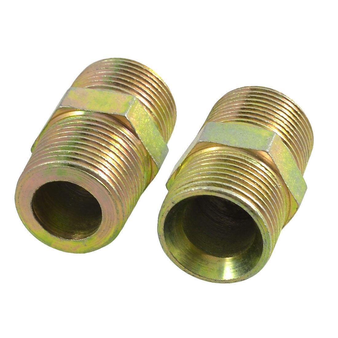 2 Pcs 3/4" x 3/4" PT Thread Air Pneumatic Tube Fittings Connectors