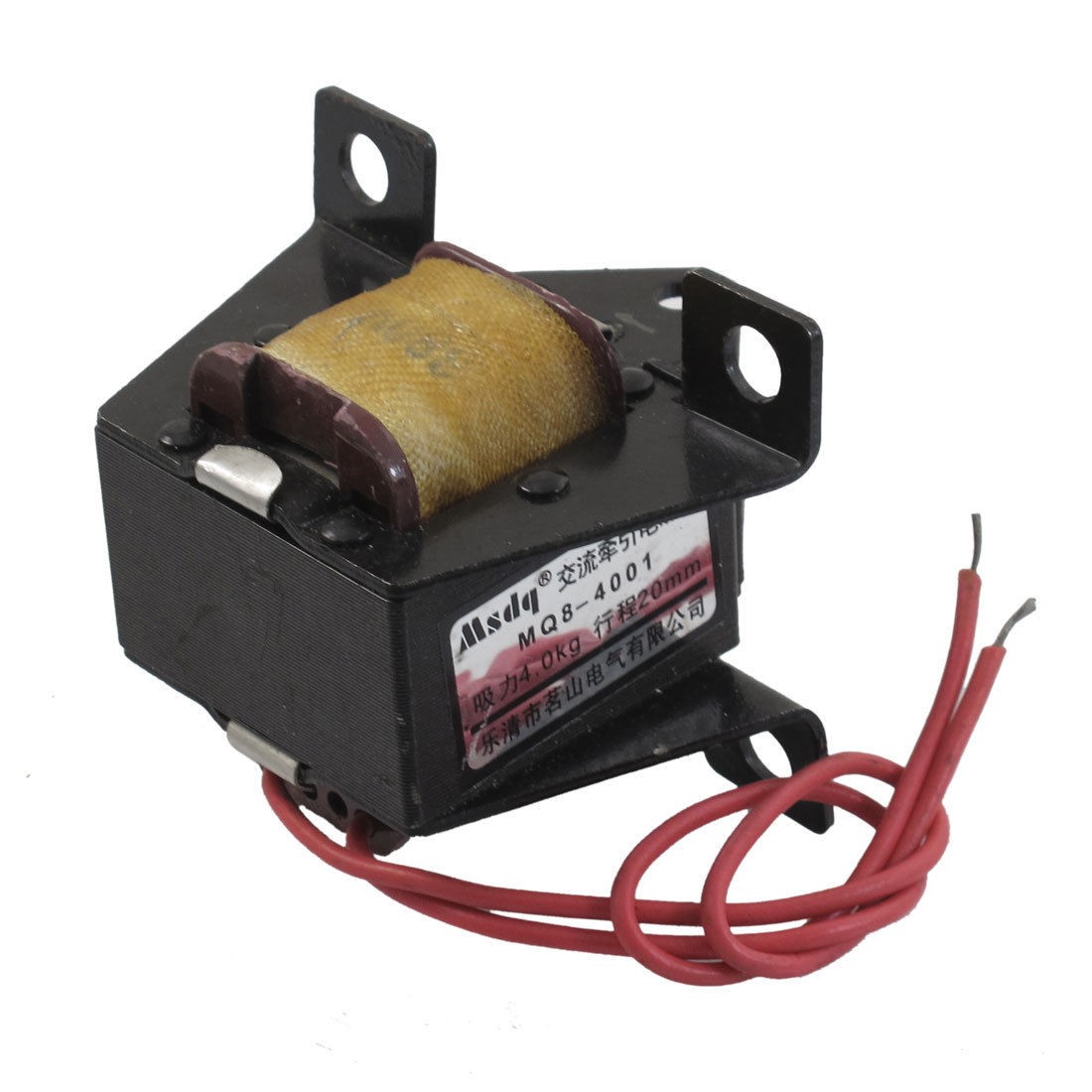 40N Force 20mm Stroke AC 380V Tractive Solenoid Electromagnet MQ8 4001