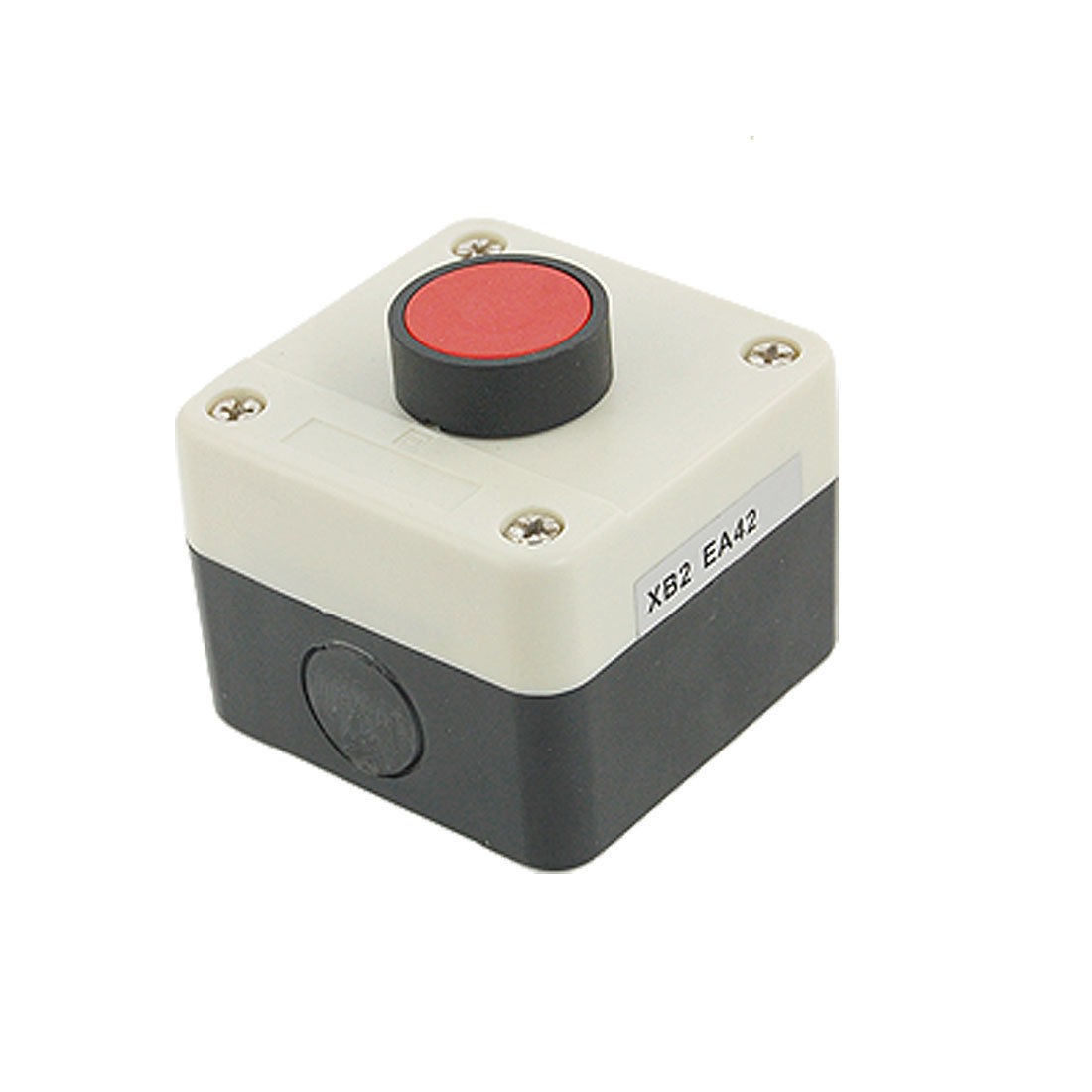 AC 400V 10A 1NC Red Momentary Flat Push Button Switch