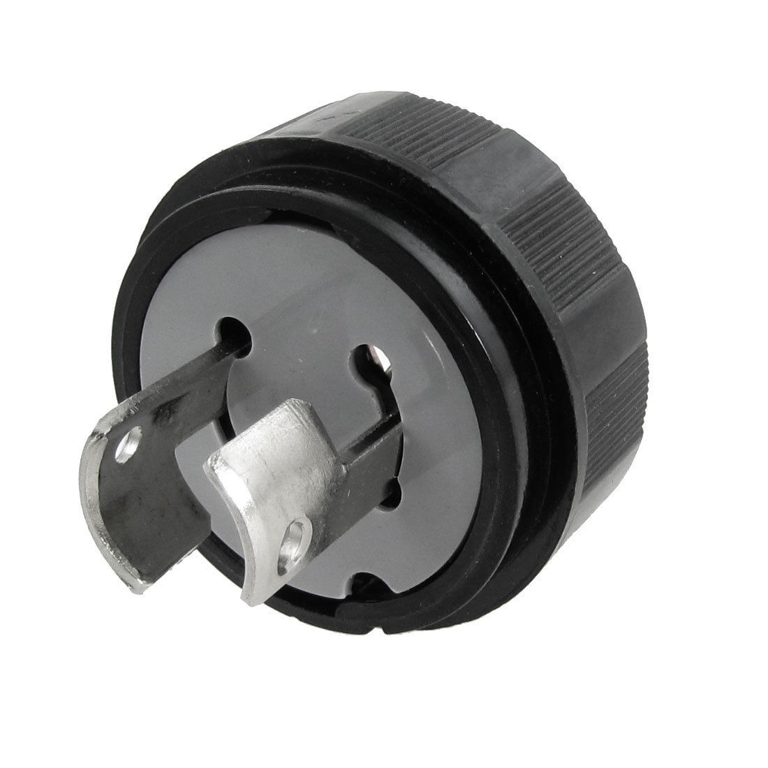 Black Shell LK6220 20A AC 250V 2 Wire Locking Plug