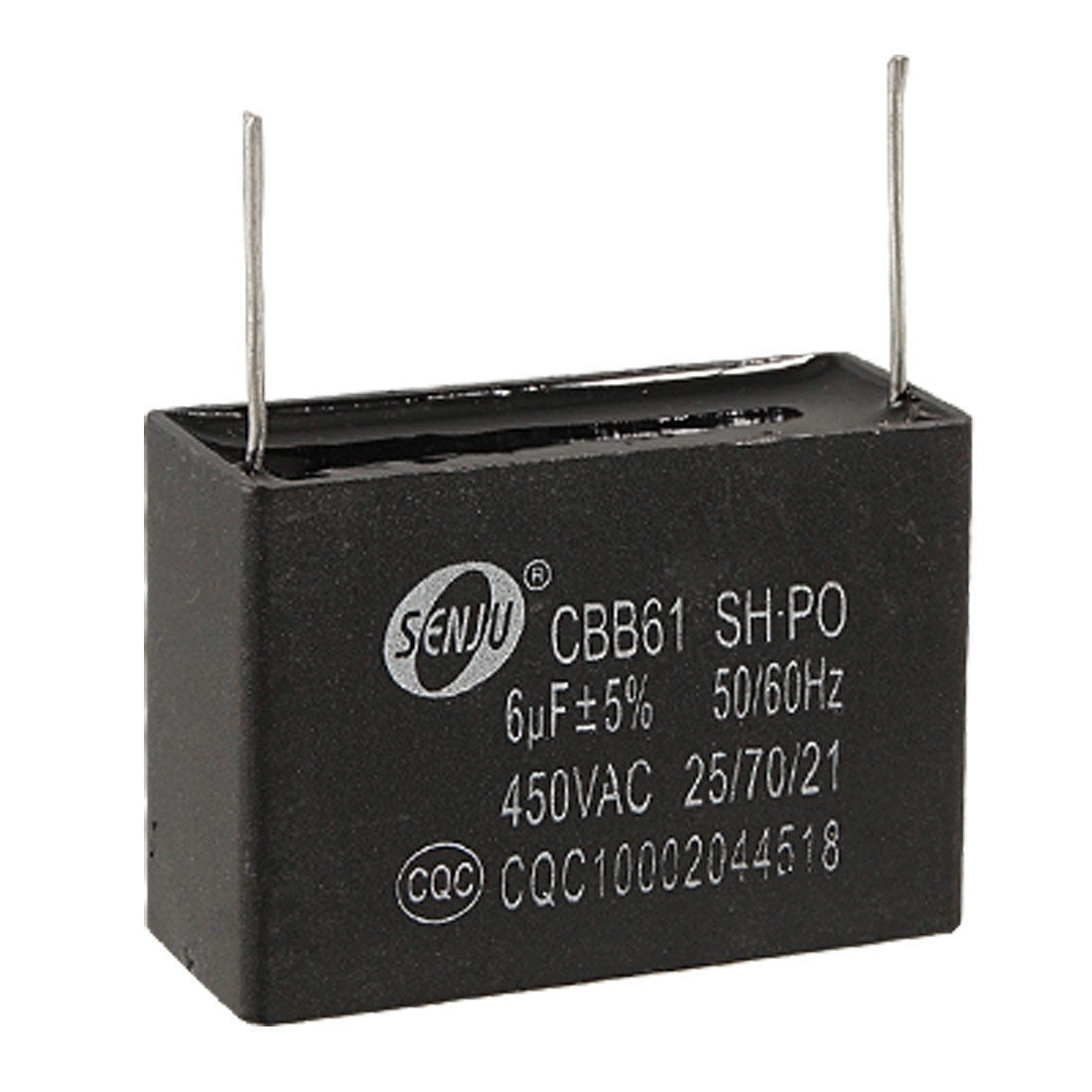 6uF AC 450V Radial Lead Polypropylene Film Motor Capacitor
