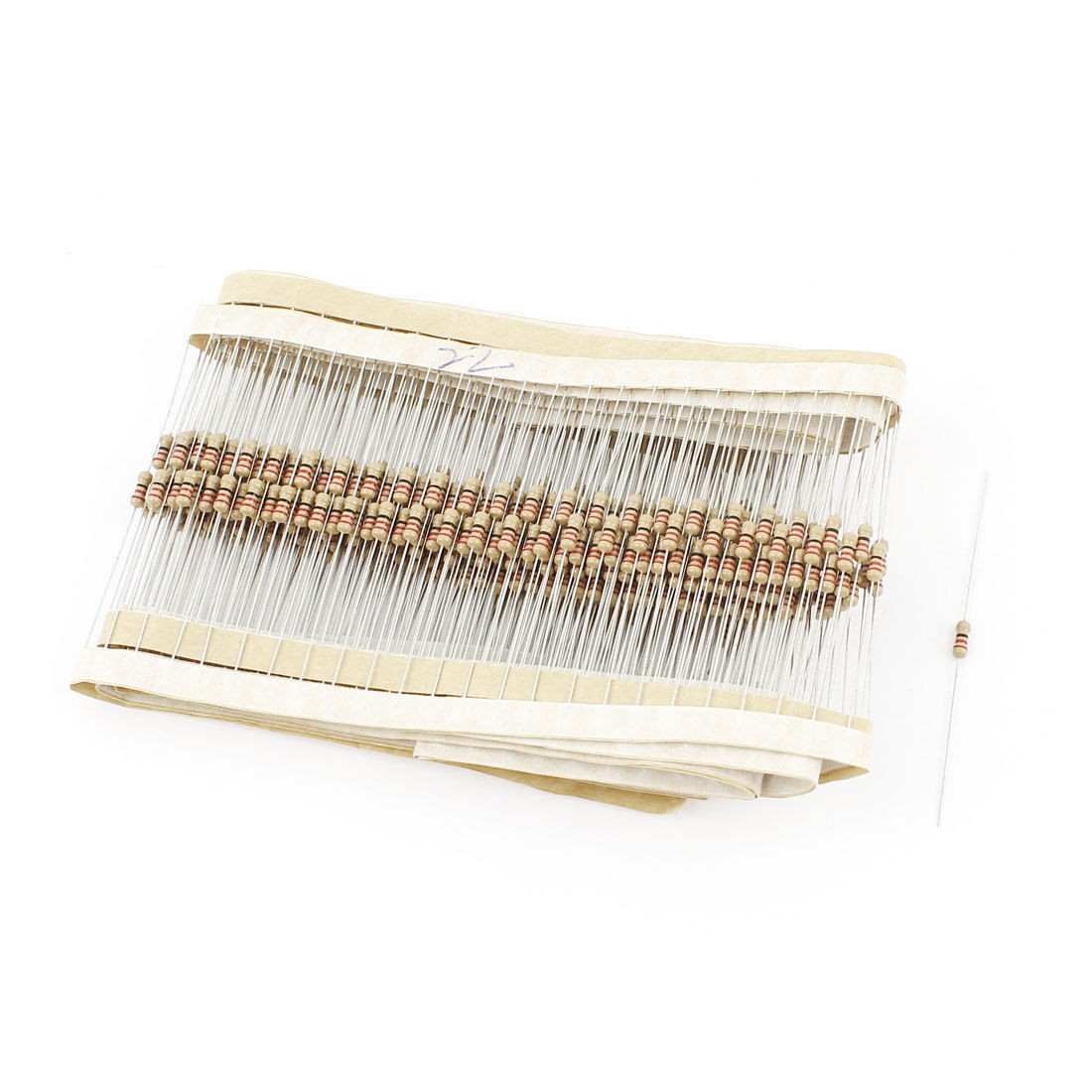 400 Pcs 22 Ohm 0.25W 5% Tolerance Axial Leads Type Carbon Film Resistors