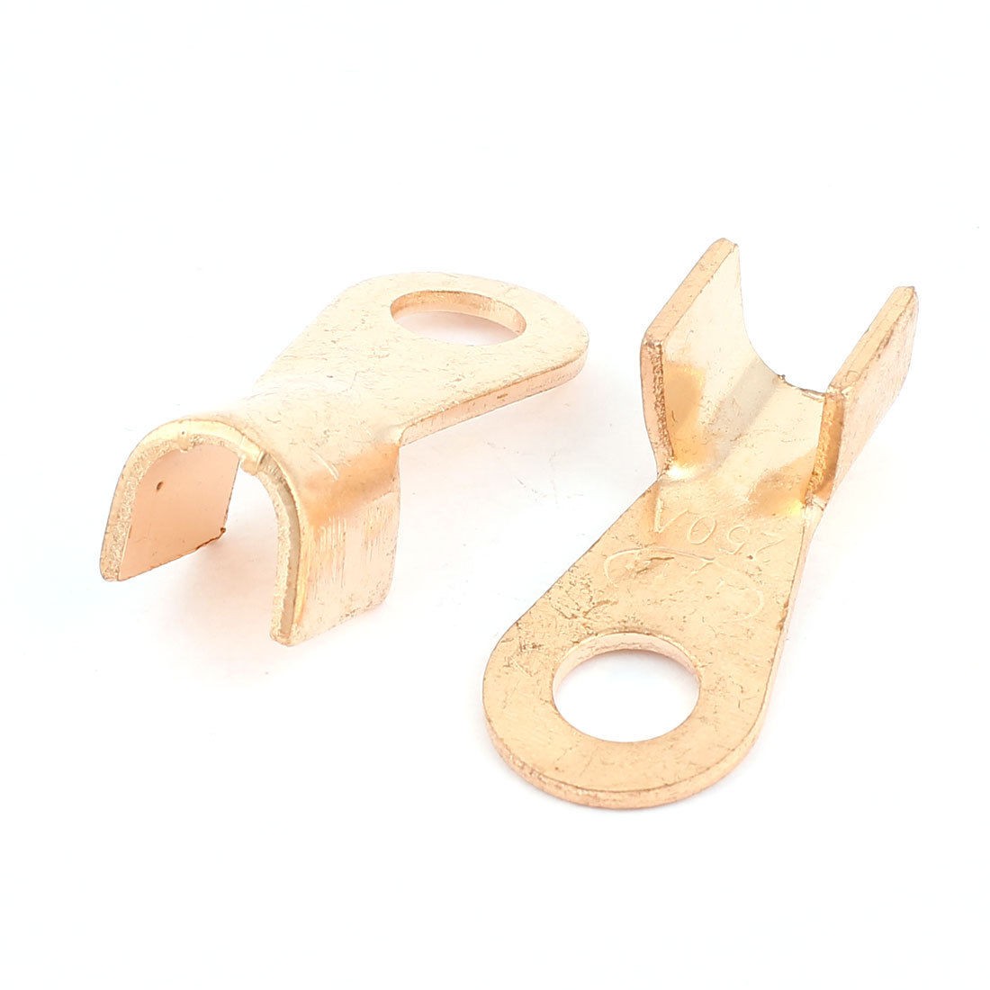 2pcs 250A Open Copper Battery Crimp Terminal Wire Lugs 10 5mm Ring for 3 8 Stud