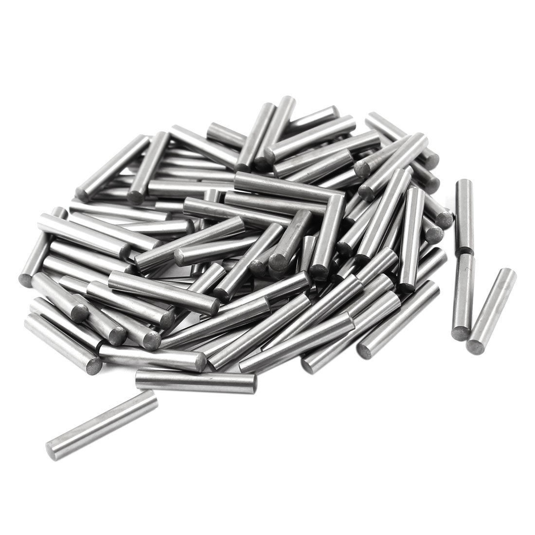 100 Pcs Stainless Steel 3 25mm x 19 8mm Dowel Pins Fasten Elements Silver Tone