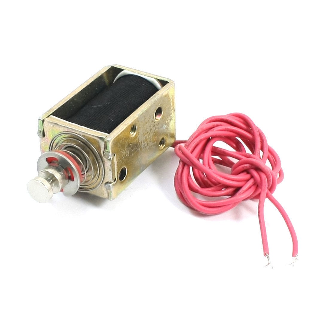 110V Pull Type 5mm 500g Open Frame Wire Connector Solenoid Electromagnet