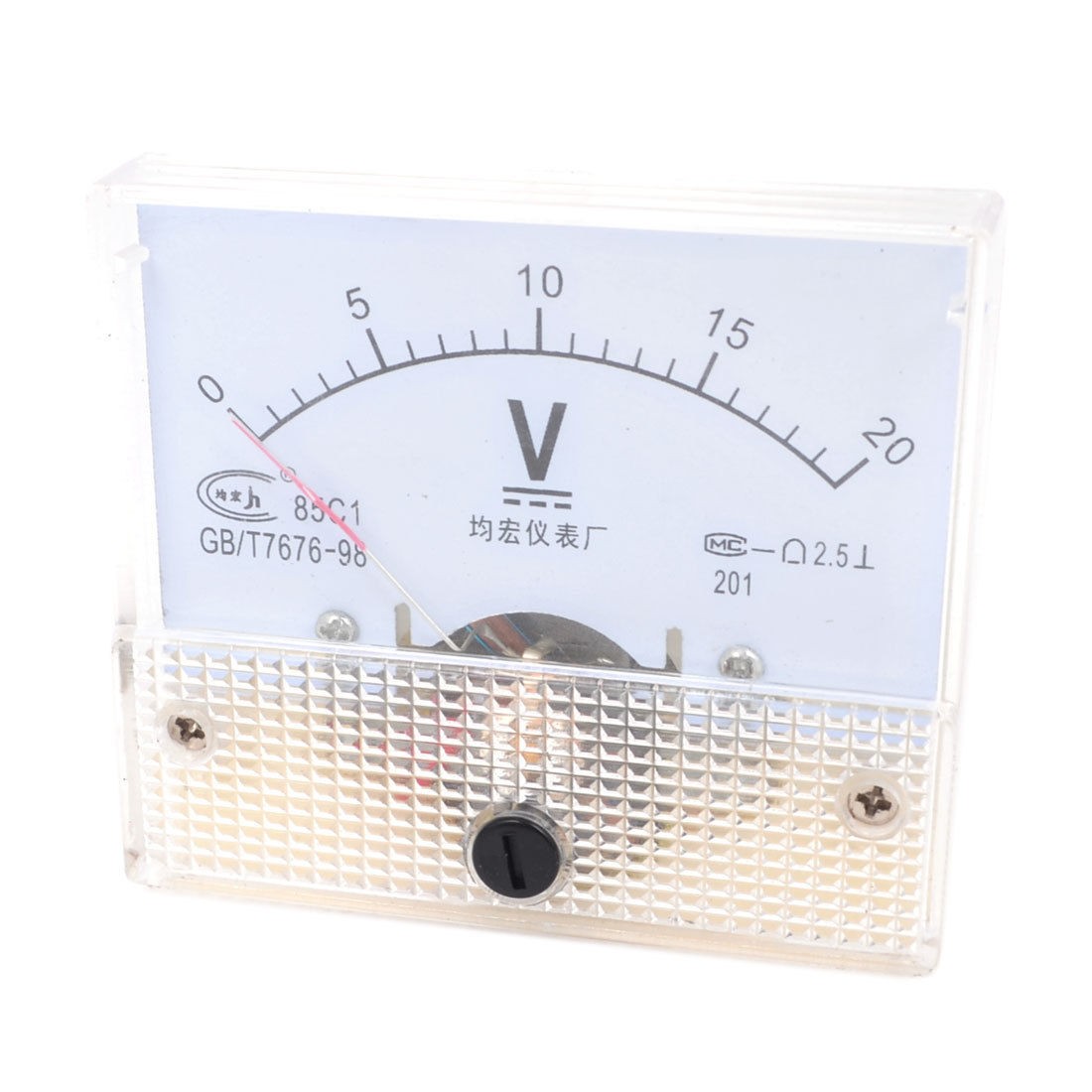 DC 0 20V Class 1 Accuracy Panel Gauge Voltmeter Voltage Meter 85C1