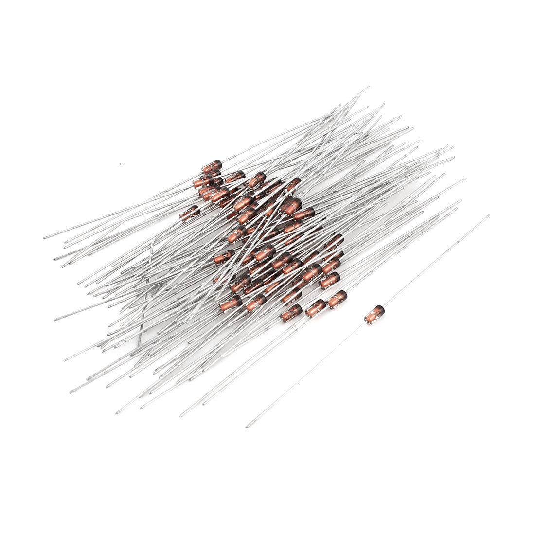 80 Pcs Axial Lead Zener Diodes Voltage Regulator BZX79 C6V2 1 2W 6 2V