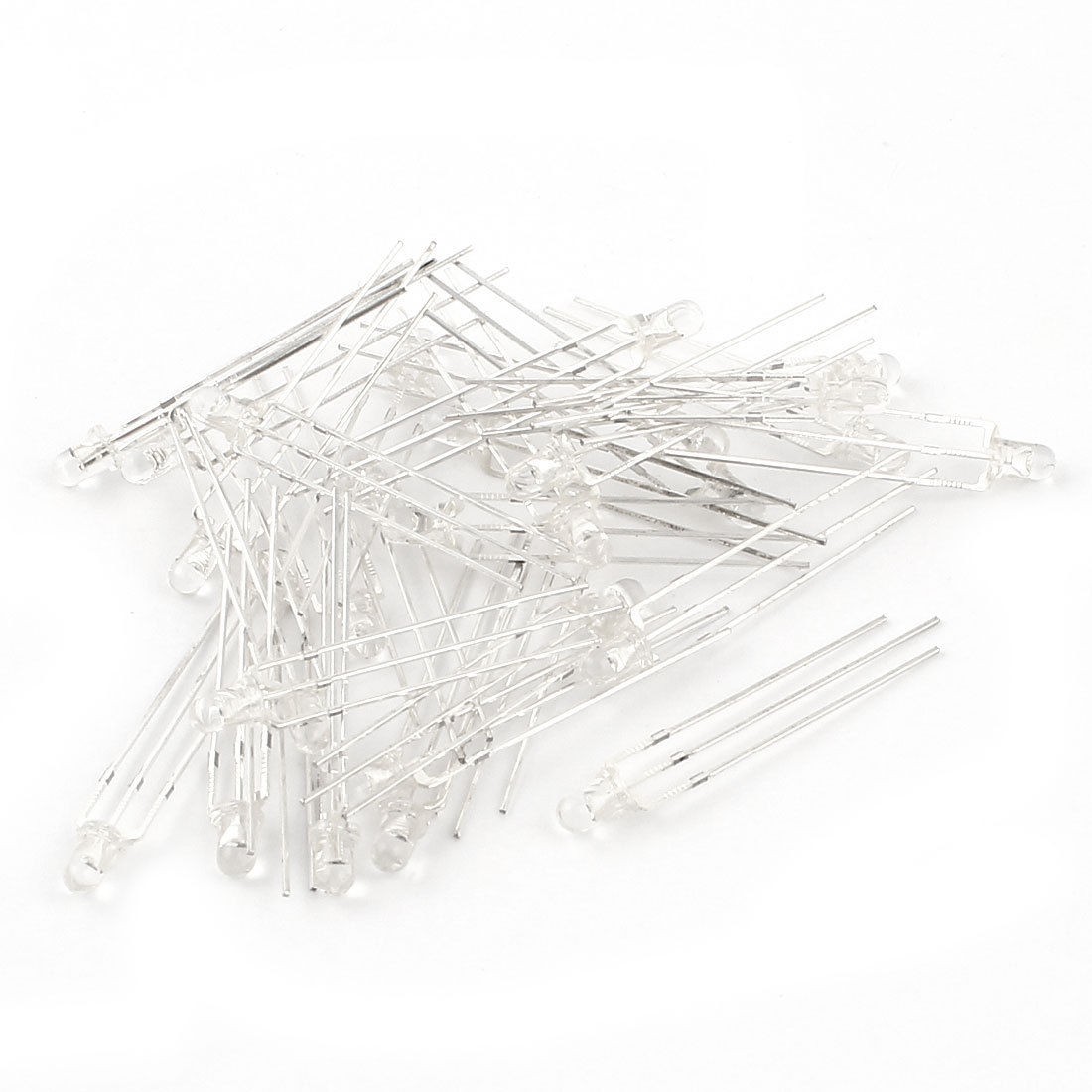 30 Pcs 3mm Clear Head Super Bright Red Blue LED Lamp Common Anode Emitting Diode