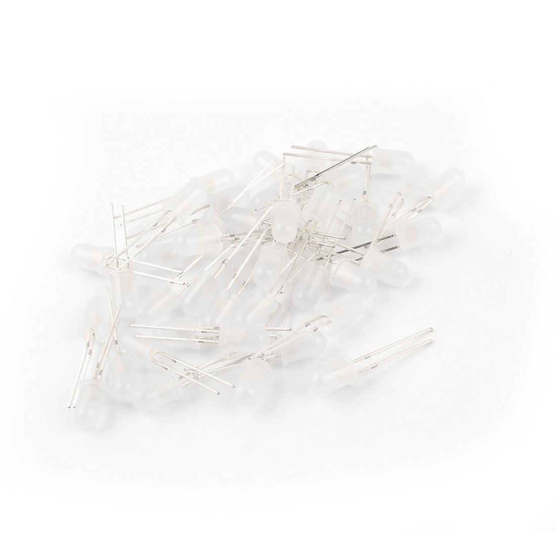 40 Pcs 8mmx5mm Round Head Mist Opaque Red LED Light Emitting Diodes DC 2 5V 3 0V