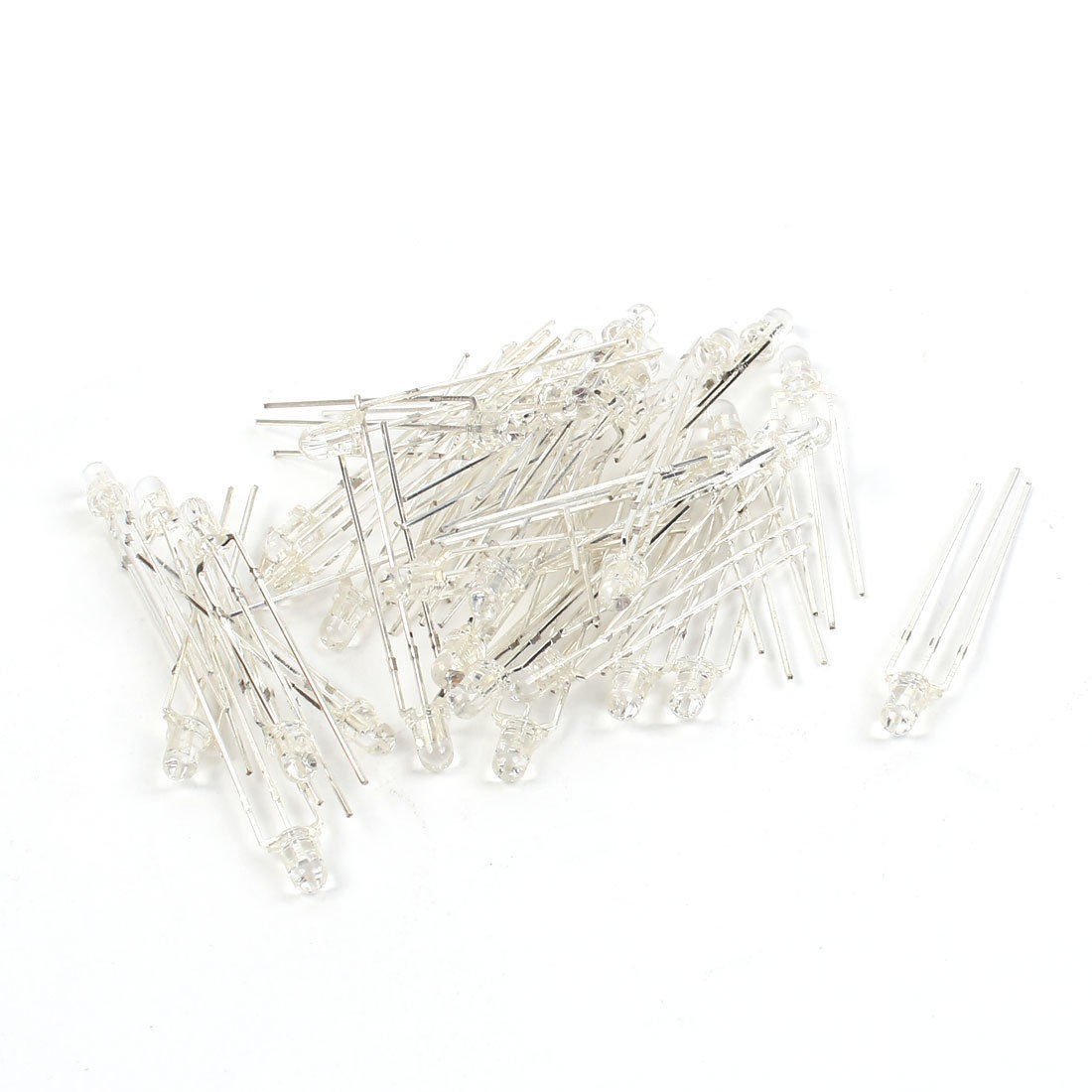 40 Pieces 3mm Clear Head Super Bright Red Green LED Common Anode Emitting Diodes