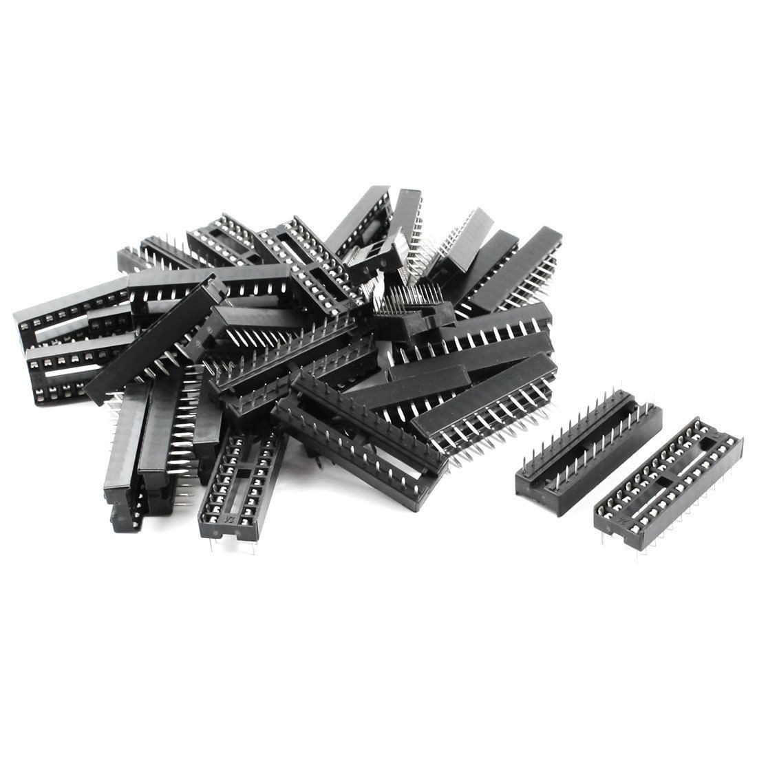 30pcs 2 54mm Solder Type 24 Pin DIP IC Sockets Adaptor Narrow