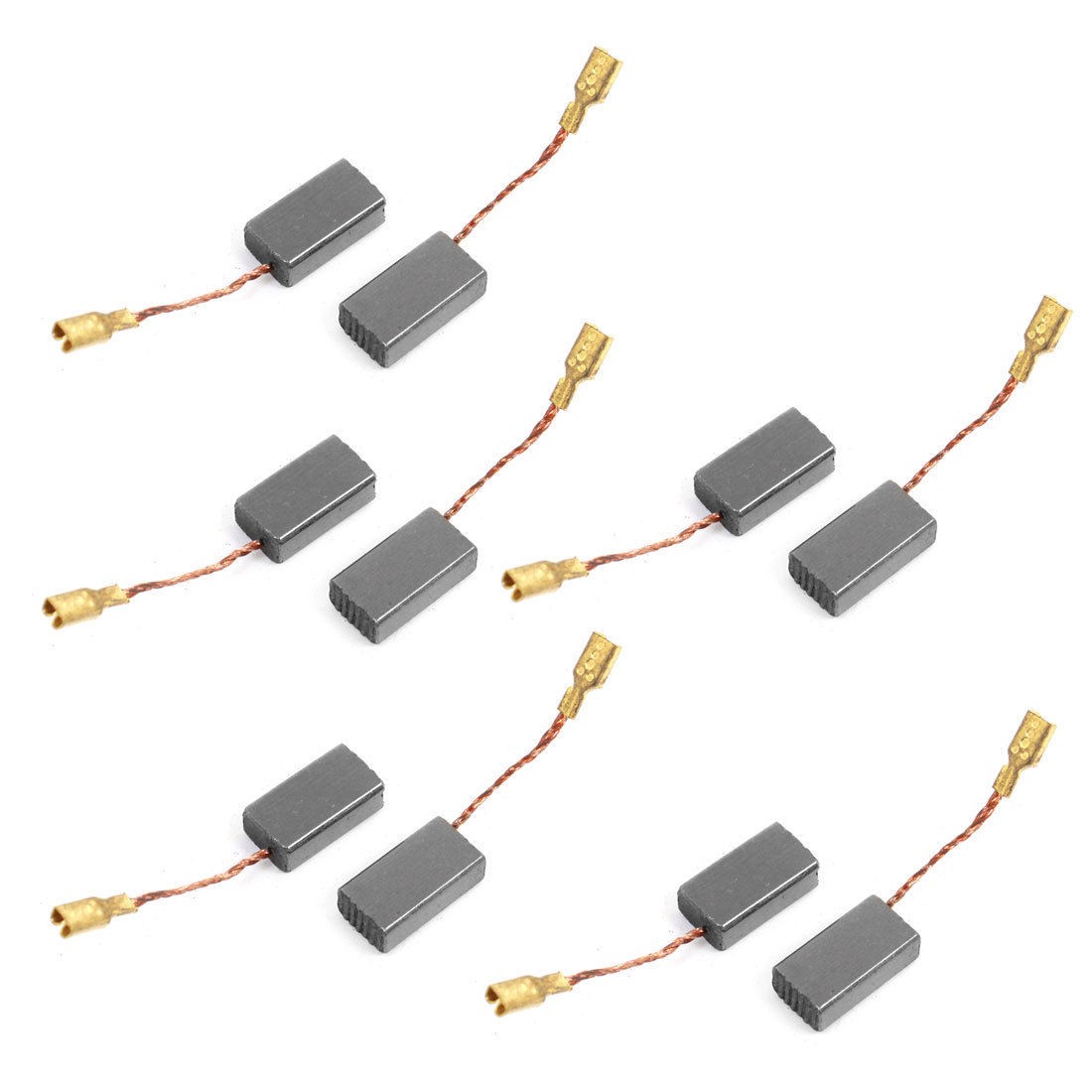 10 Pcs 15mm x 8mm x 5mm 6 100 Carbon Brushes Black for Electric Drill Motor