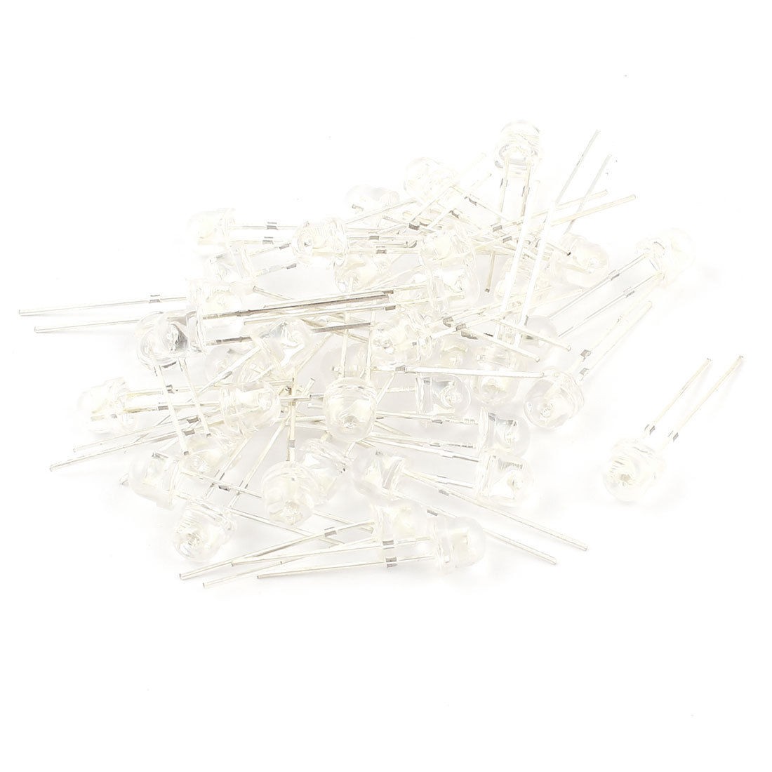 40 Pcs 5mmx5mm Round Head Blue LED Light Emitting Diodes DC 2 5 3 0V Replacement