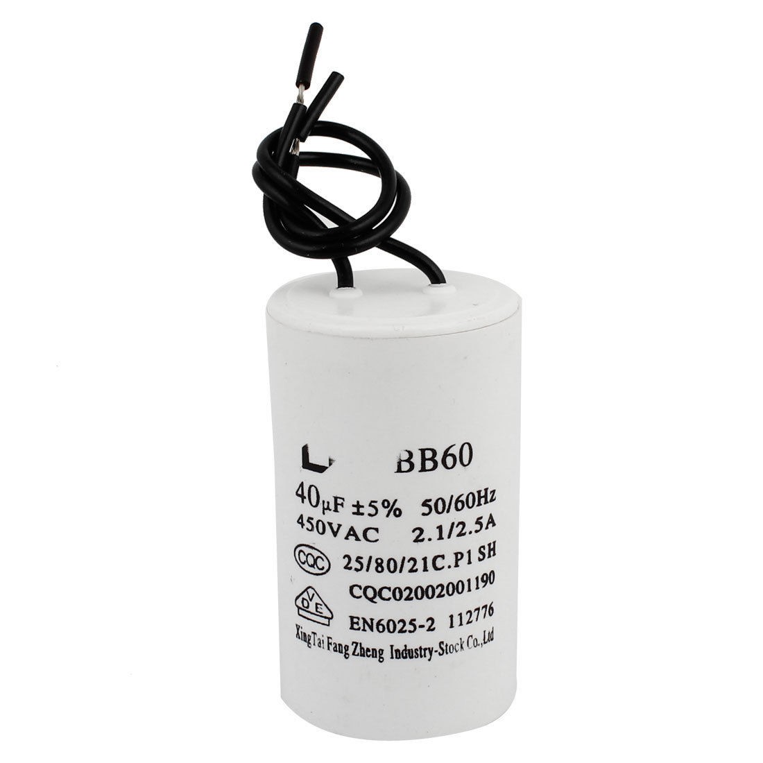 AC 450V 40uF Washing Machine Polypropylene Film Motor Run Capacitor CBB60
