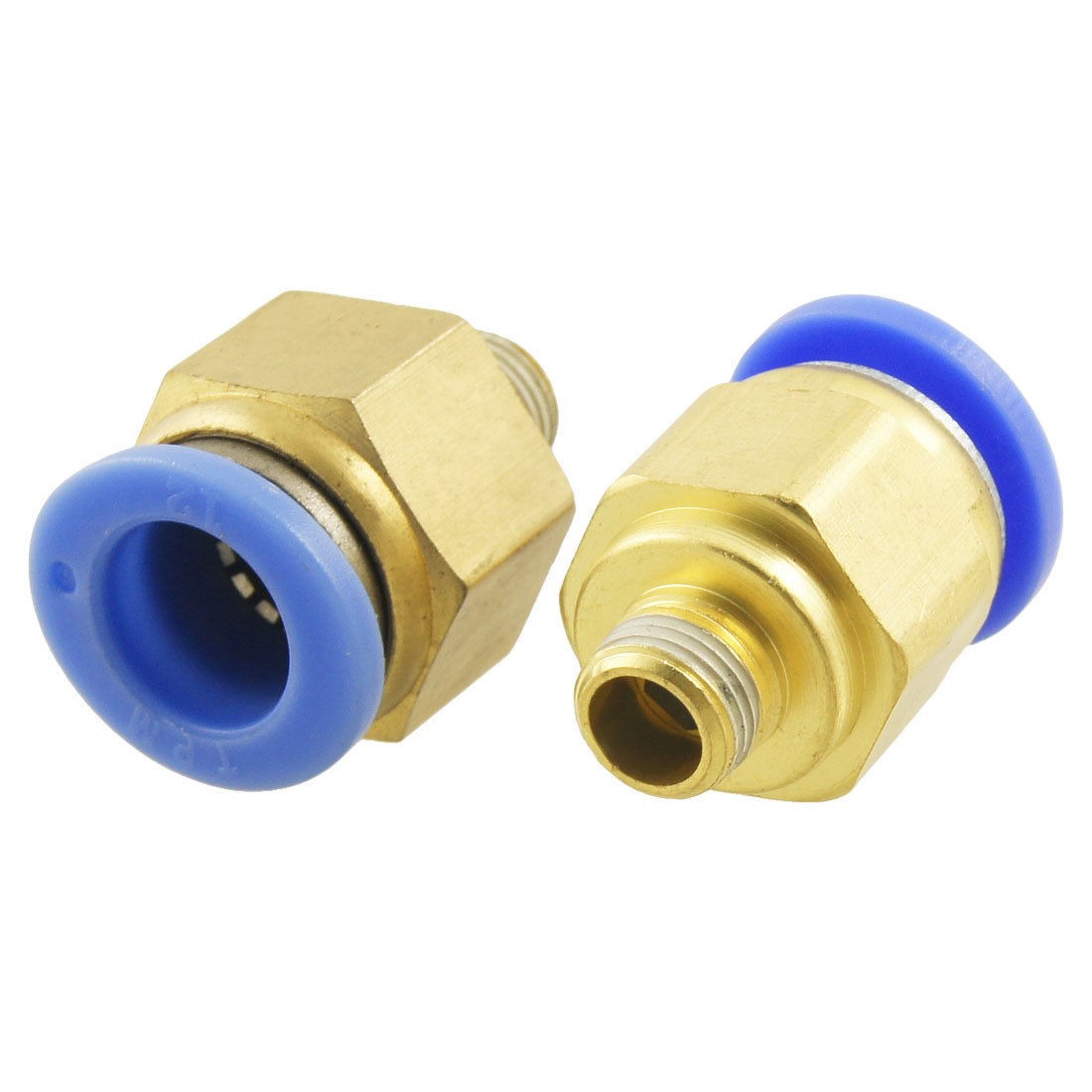 2 Pcs 9 5mm x 12mm Full Port Male Thread Pneumatic Quick Fittings