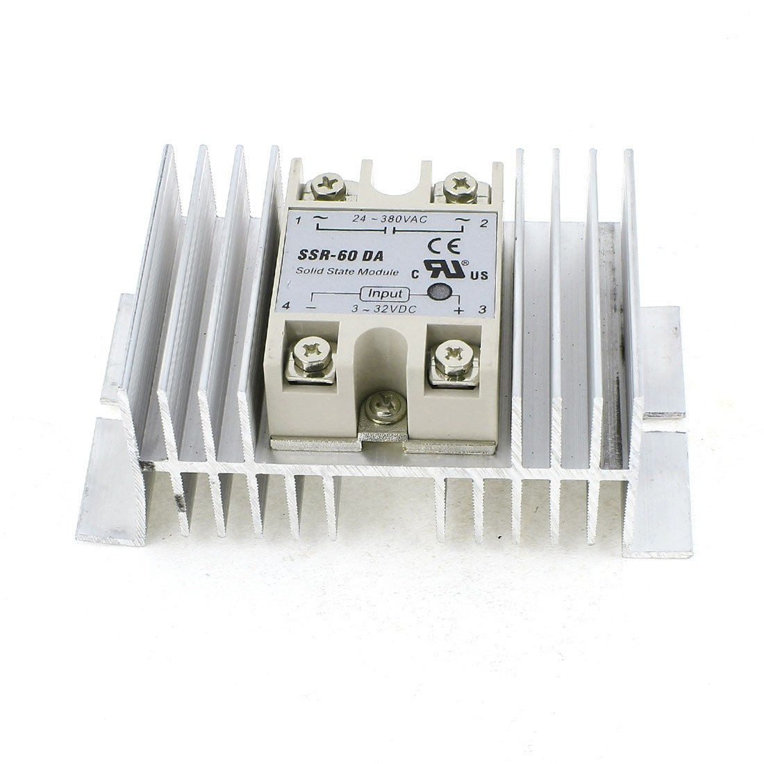 SSR 60Da DC 3 32V Control Aluminum Heat Sink Single Phase SSR Solid State Relay