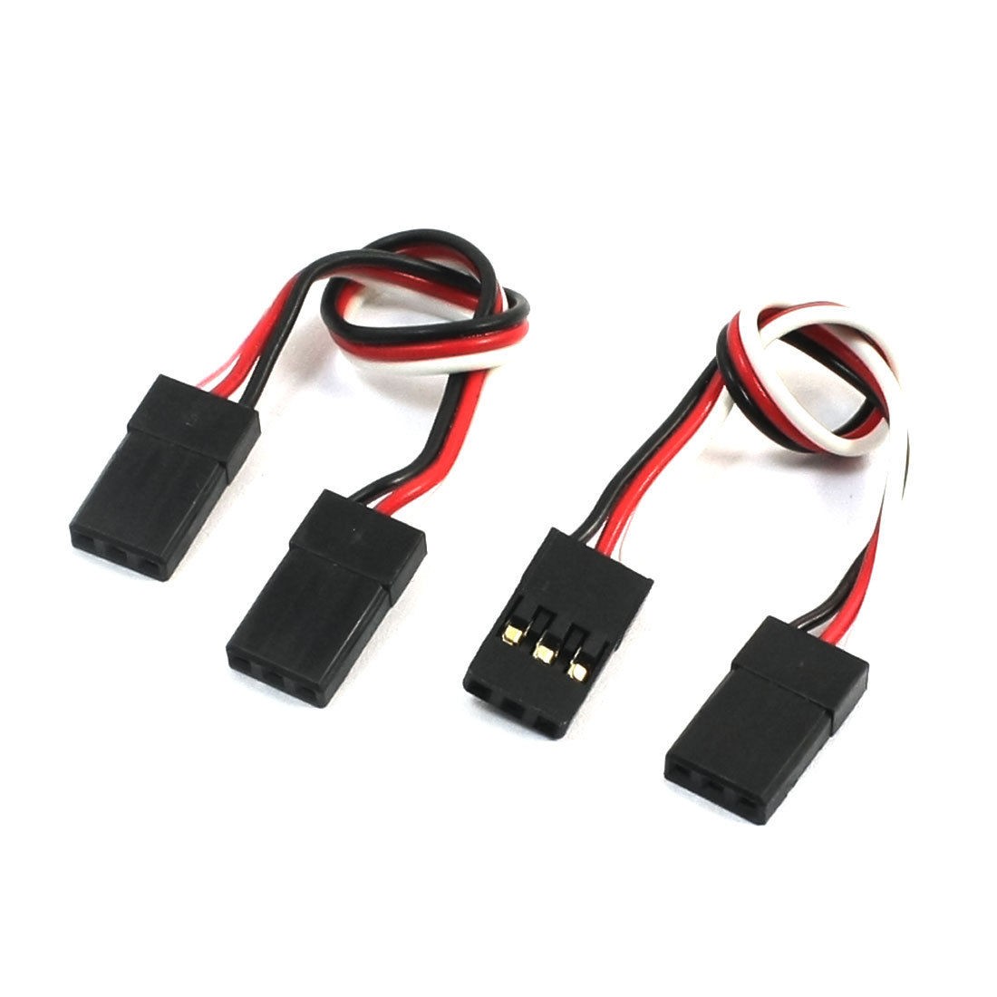 2pcs 100mm Male to Male J Connector Servo Extension for RC Air Plane