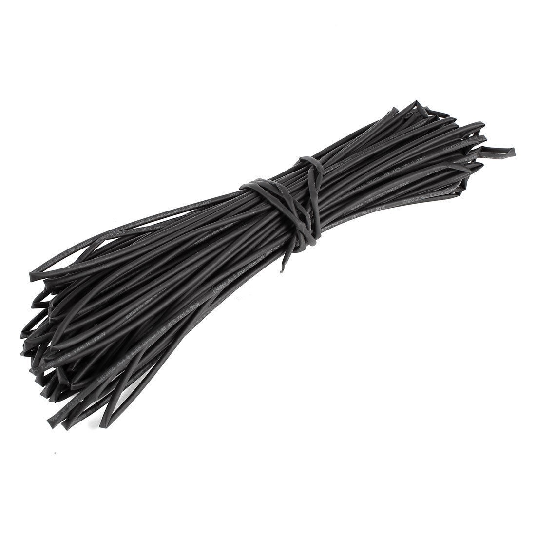125C 2mm Diameter Polyolefin Heat Shrinkable Tube 20 Meter Black