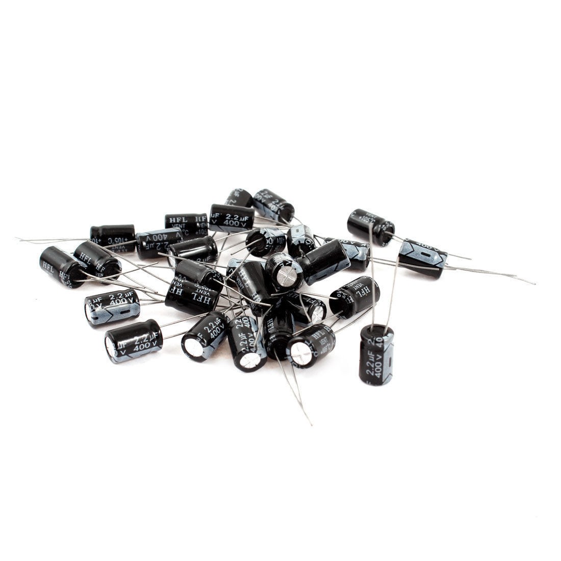 30pcs 400V 2 2uF Radial Cylindrical Aluminum Electrolytic Capacitor