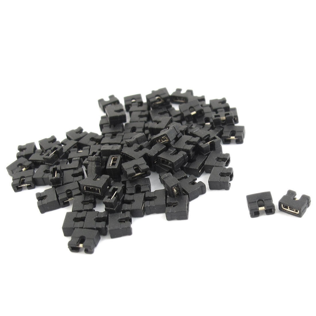 90Pcs Motherboard PCB Plugs Short Circuit Connection Jumper Caps 2-Pin 2.54mm