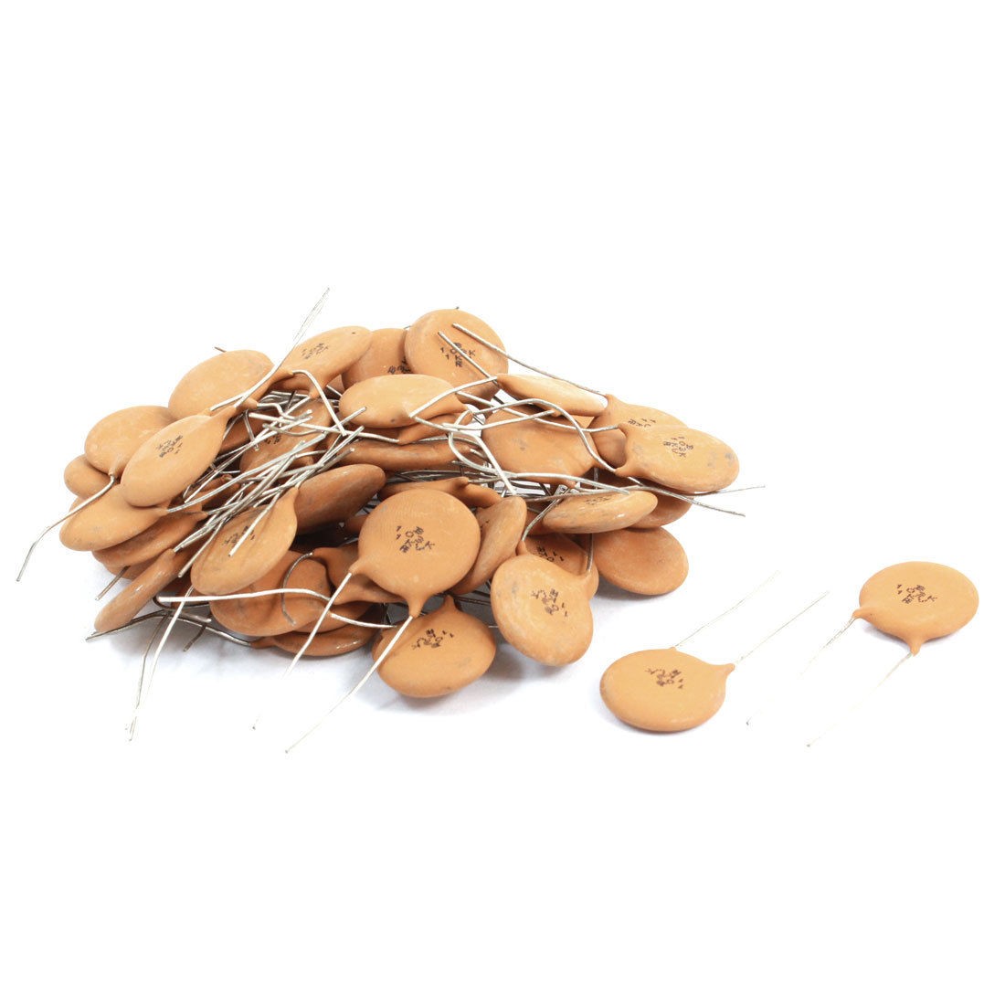 60 Pcs AC 1KV 10nF Radial Lead DIP Ceramic Disc Capacitors Yellow