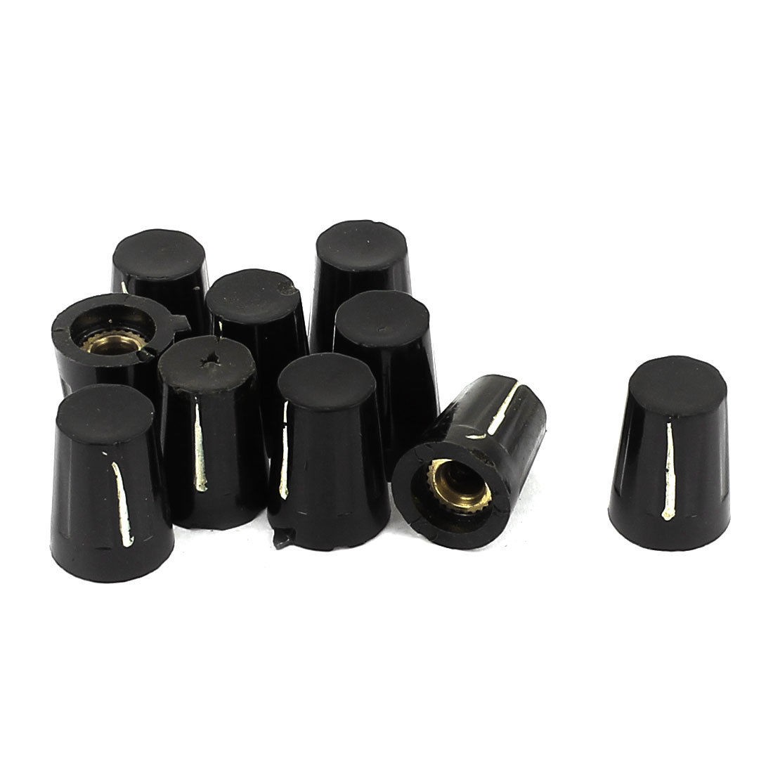 Plastic Knurled Grip 5mm Shaft Potentiometer Control Rotary Knob 10pcs