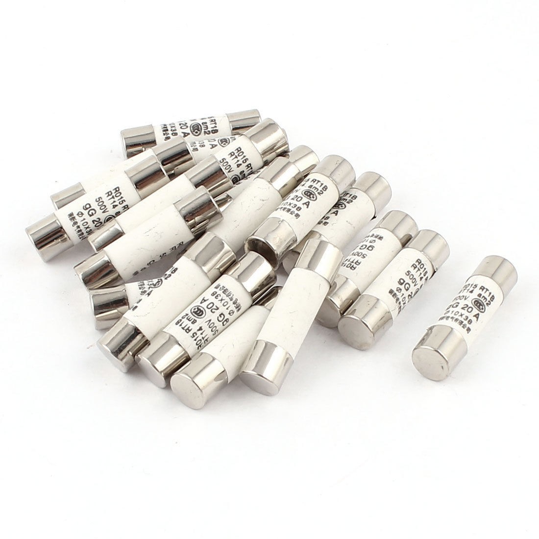 20pcs 10 3mmx38mm Quick Fast Blow Ceramic Fuse Links 20A AC 500V