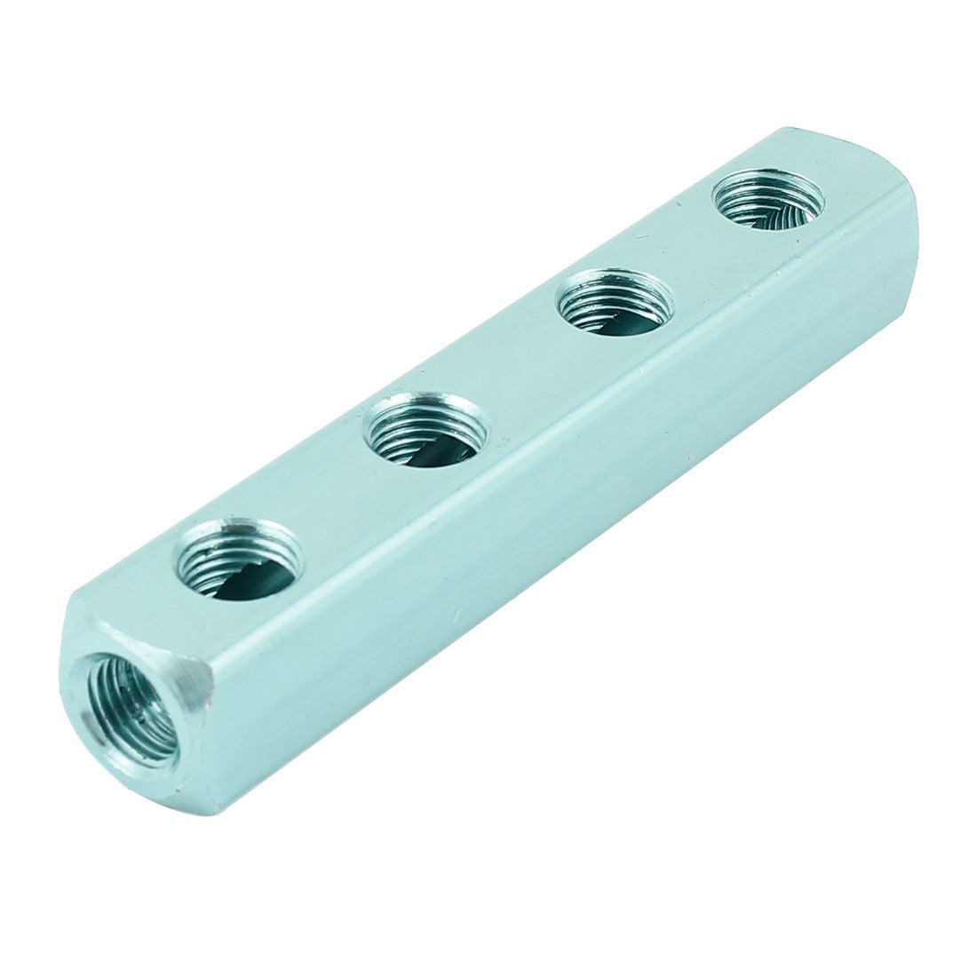 1 4BSP 4 Way Quick Contact Hose Pipe Inline Manifold Block