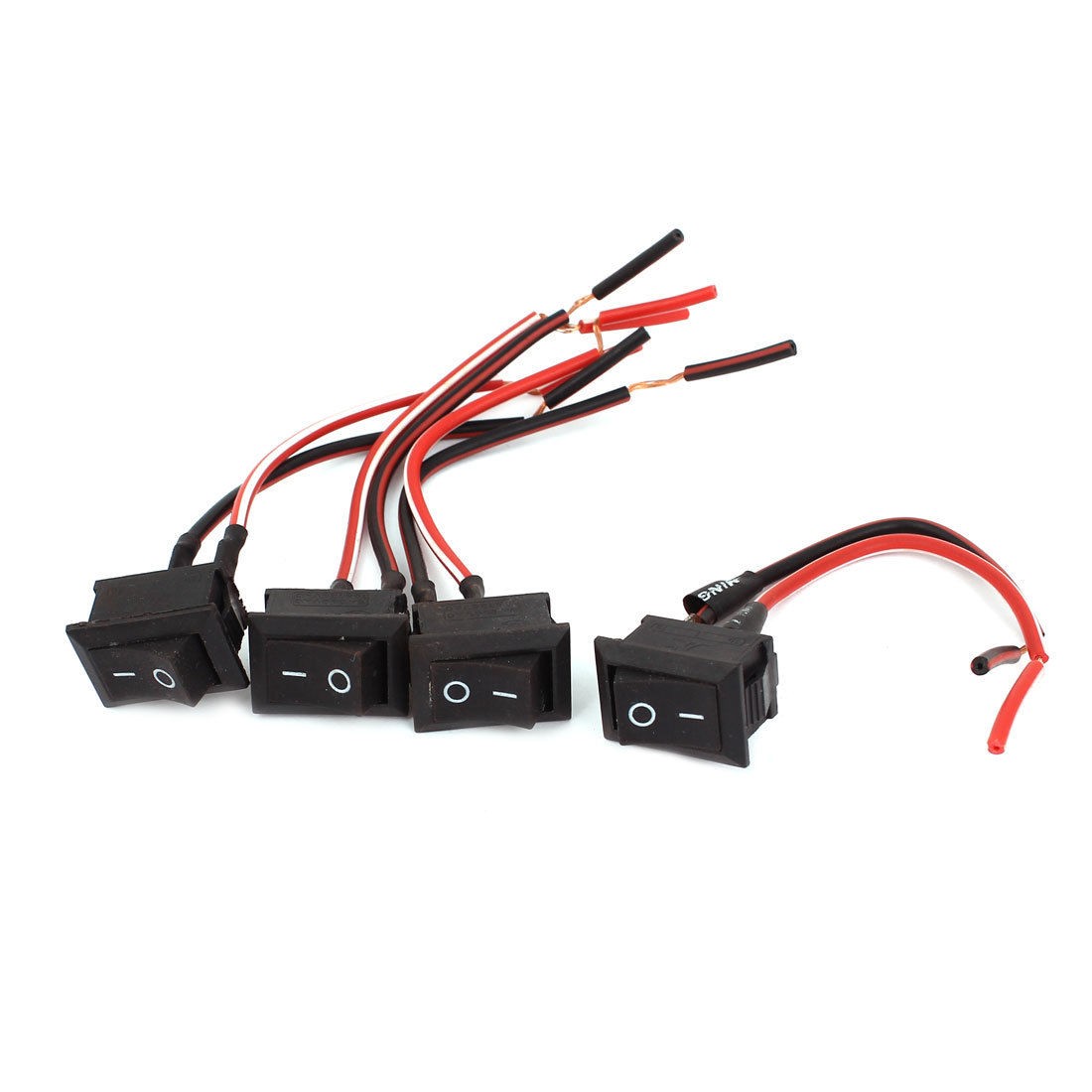 4pcs 6A AC250V 10A AC125V 2 Wire on Off SPST Rocker Boat Switch