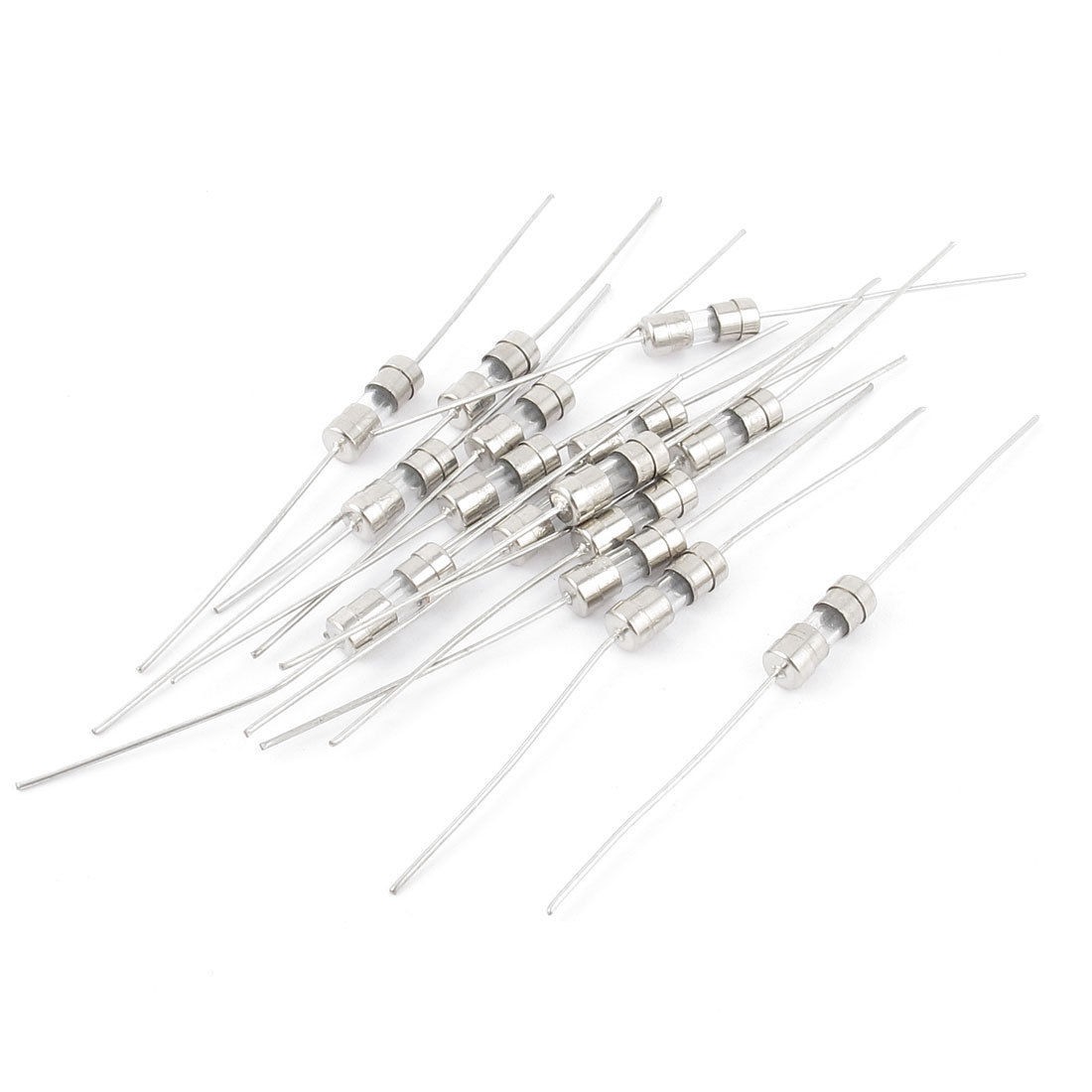 15pcs 250V 5A 11mmx4mm Axial Lead Glass Fuses Tube 6 5cm Length