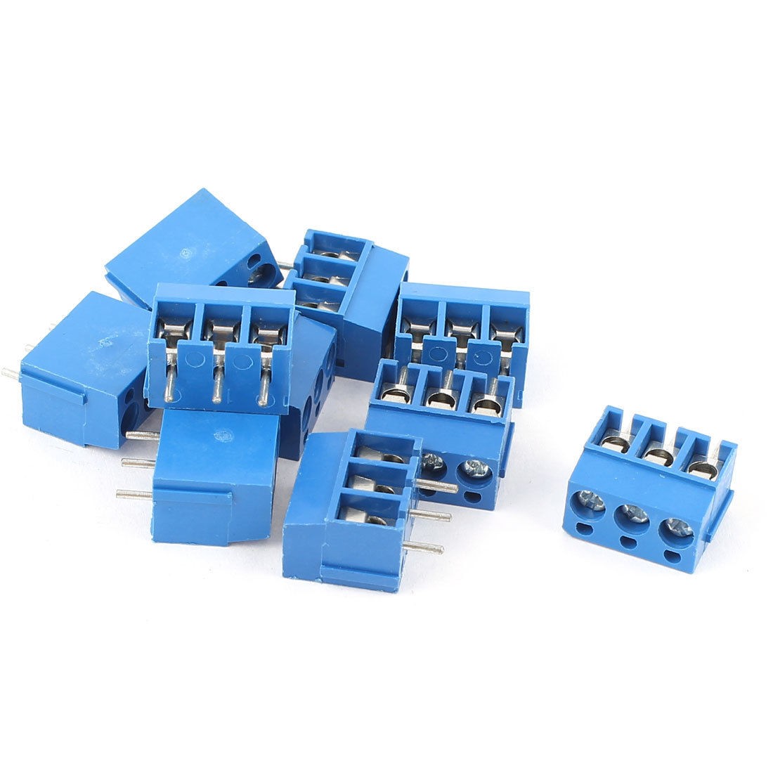 10 x TY300 PCB Screw Terminal Block 3 Positions 5mm 300V 16A for 14 22AWG Wire