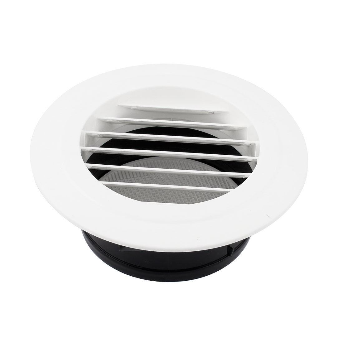 210mm 8.3" White Circle Air Vent Grilie Round Ducting Louver Ventilation Cover