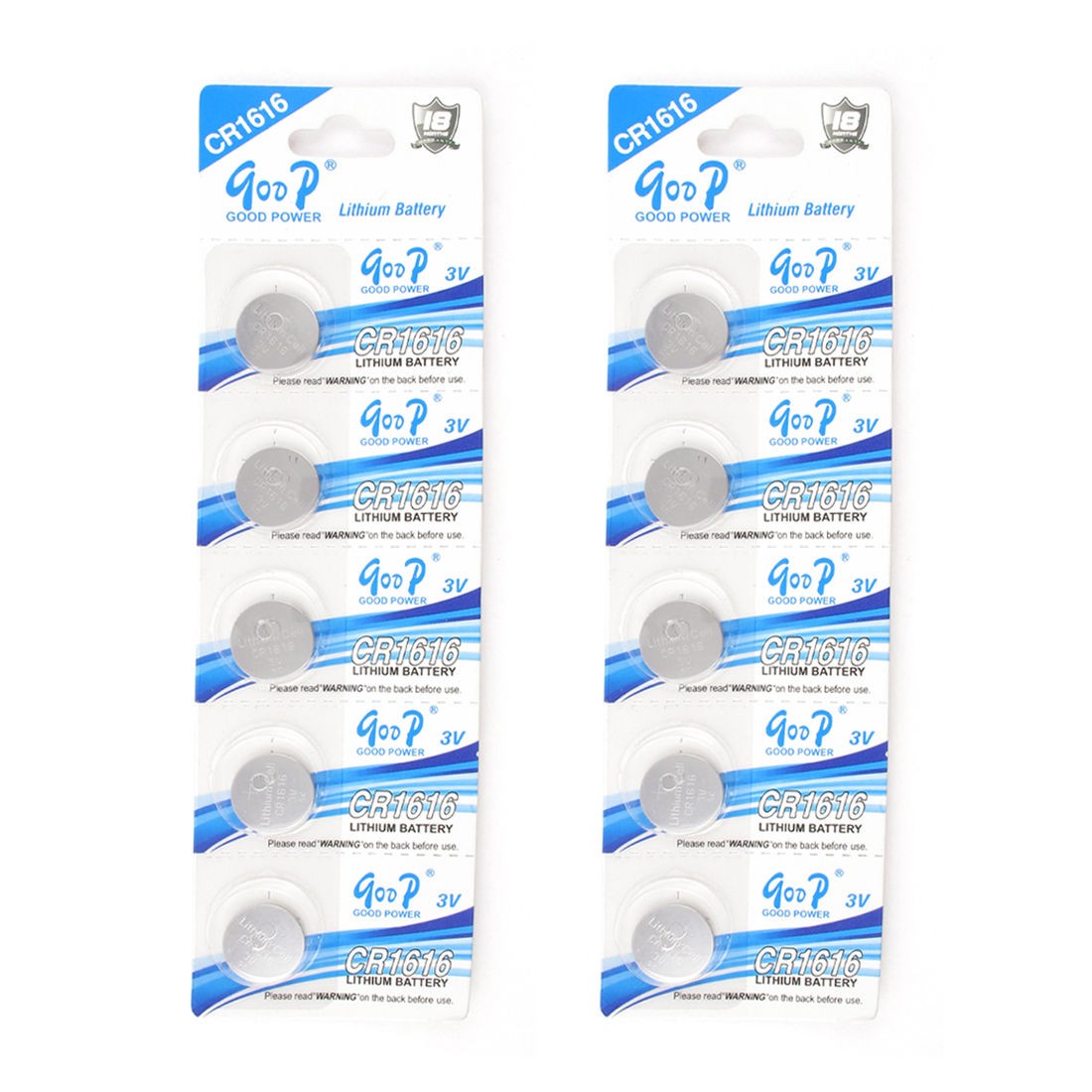 10pcs CR1616 Button Cell Battery 3V Li ion CR 1616 Single Use Batteries ECR1616