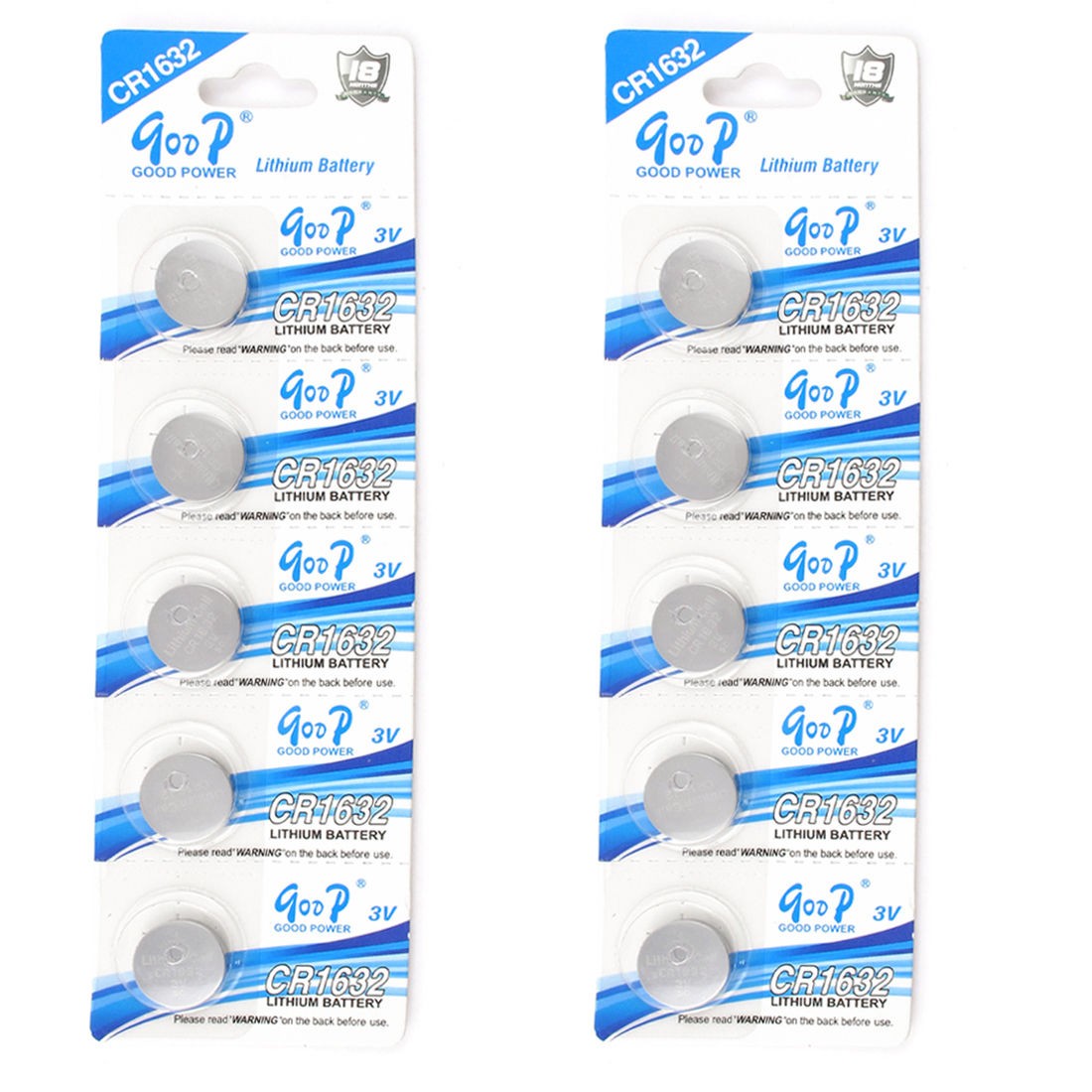 10pcs ECR1632 CR1632 LM1632 Button Cell Coin Battery 3V Li ion Batteries New