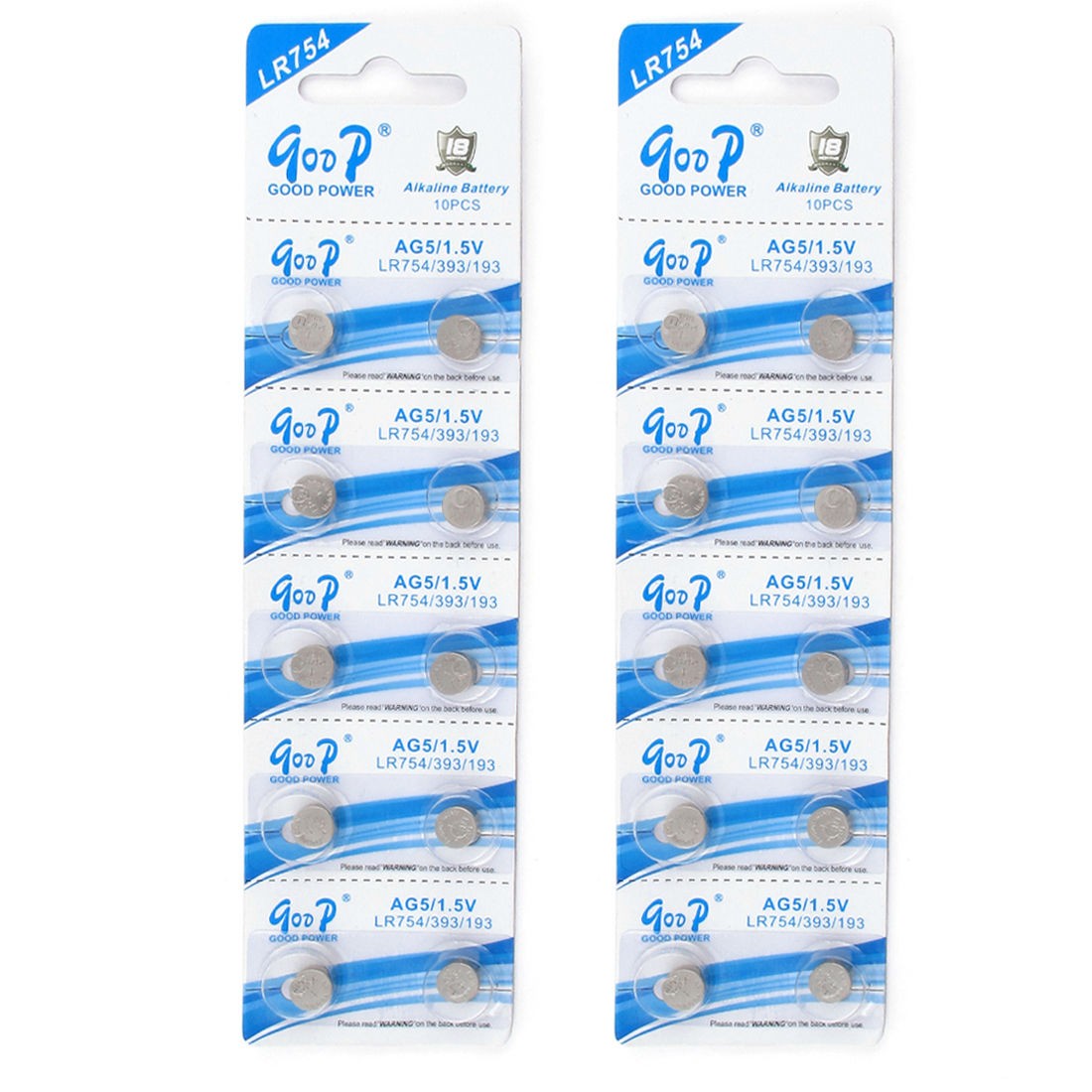 20pcs LR48 AG5 393 LR754 SR754W L754 1 5 Volt Alkaline Watch Button Cell Battery