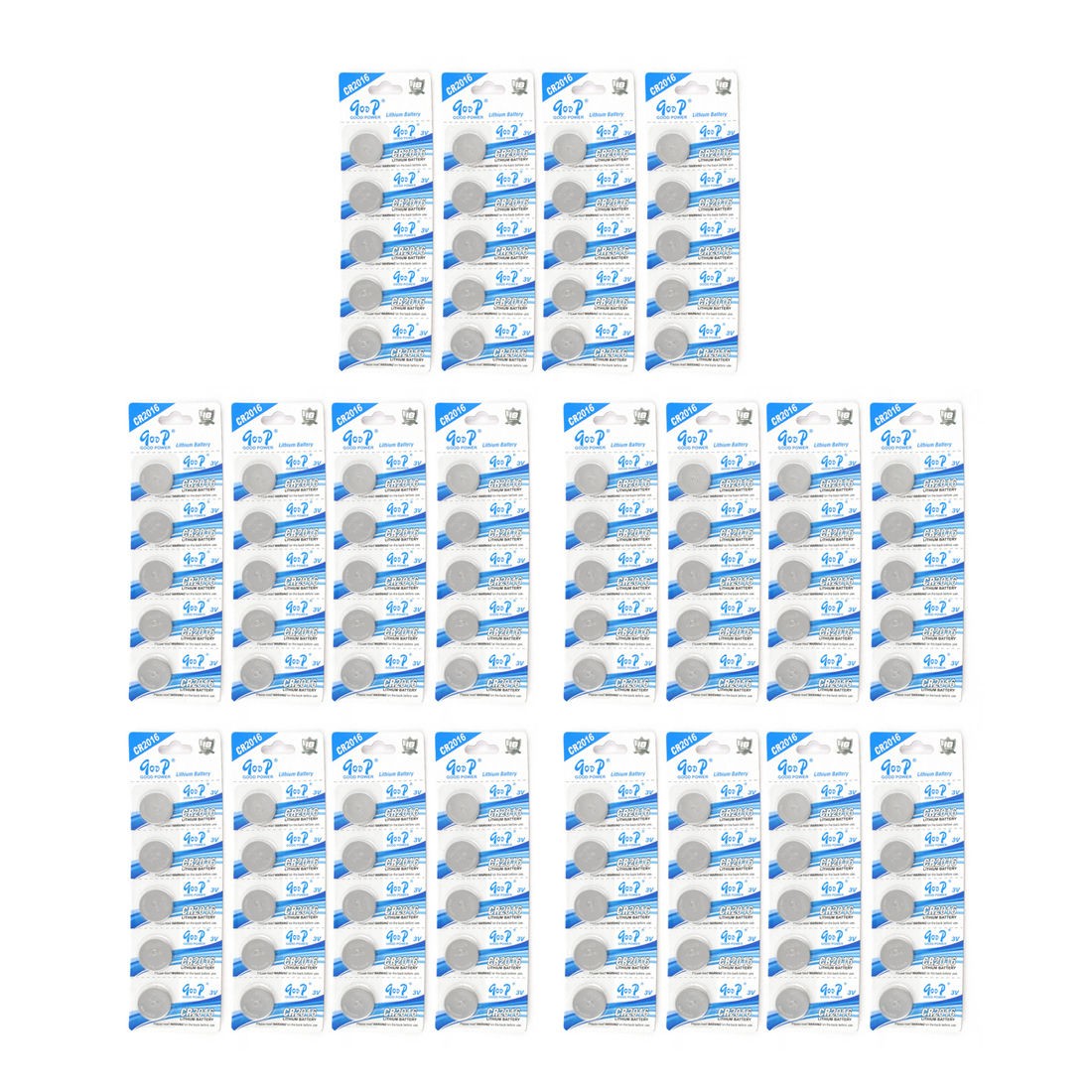 100pcs CR2016 Buttou Cell Battery ECR2016 LM2016 CR 2016 3V Li ion Batteries New