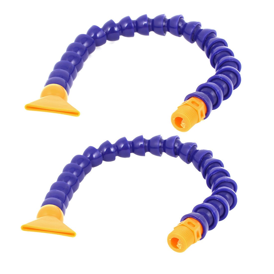 2 Pcs Lathe Flat Nozzle Flexible 3 8"BSP Thread Oil Coolant Pipe Hose 41cm Long