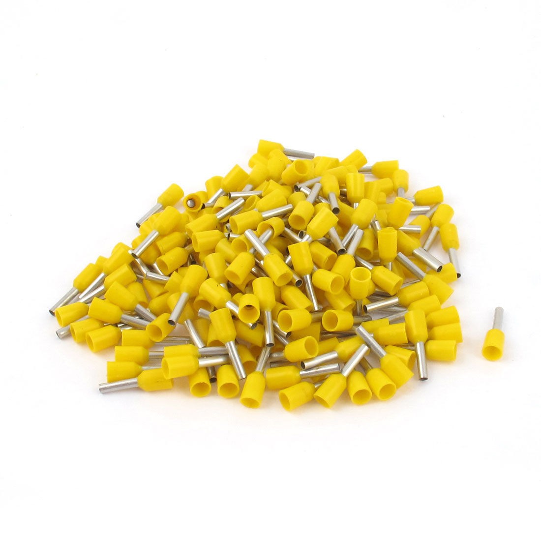 200Pcs E1508 16AWG Insulated Ferrule Pin Wire Cord End Terminal Connector Yellow