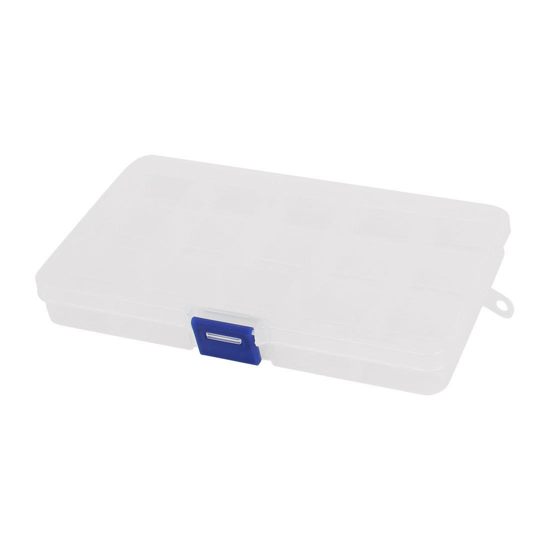 Clear Plastic 15 Compartments Screws Electronic Parts Storage Box Case