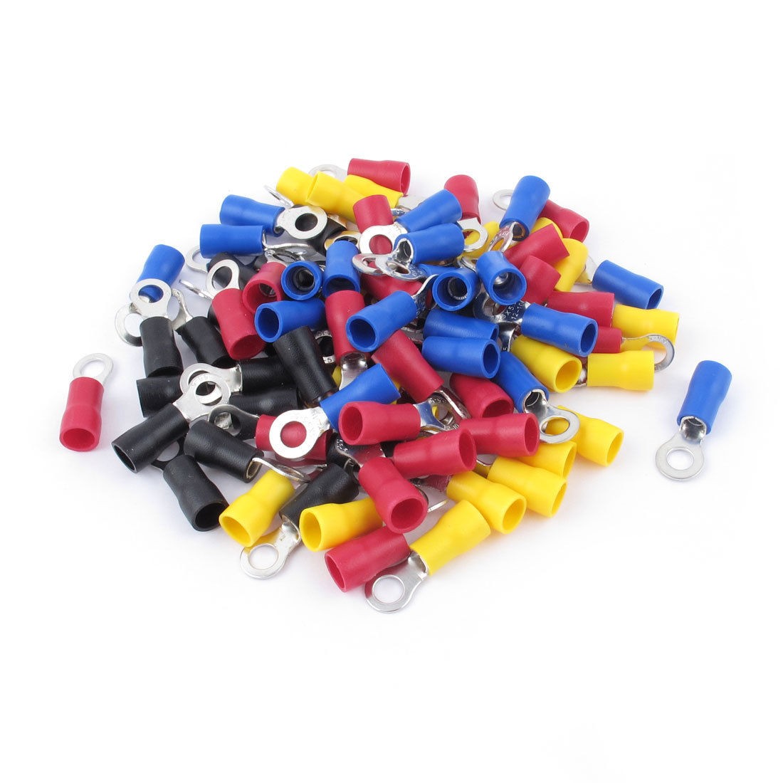 80 Pcs 5 5 5S 12 10AWG Wire Connector Ring Crimp Terminal Assortment Kit