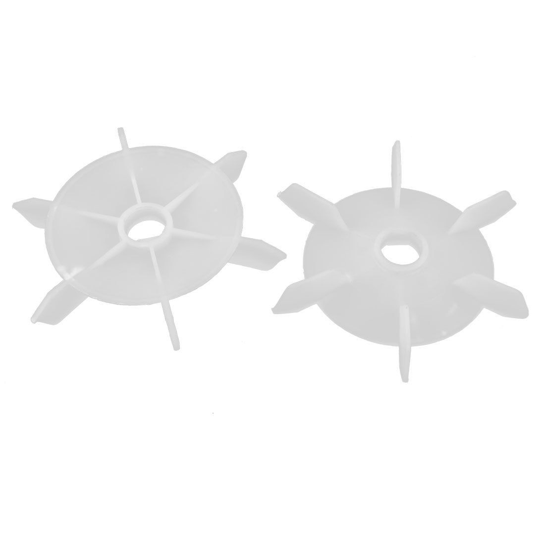 2pcs 20mm Inner Diameter 6 Impeller Plastic Motor Fan Blade Wheel White