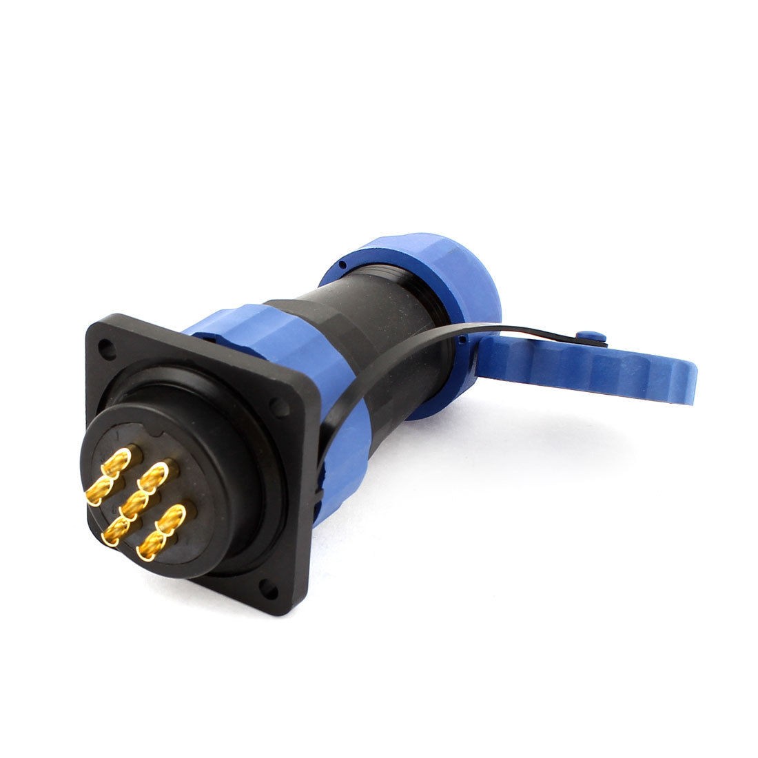 SD28 28mm 7 Pin Square Flange Waterproof Aviation Connector Plug Socket IP68