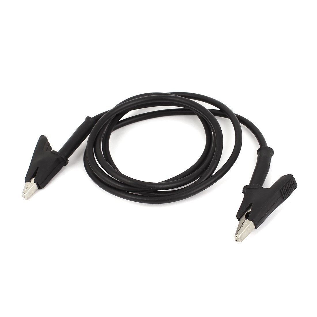 Multimeter Connector Black Alligator Clip Probe Insulation Test Lead 110cm 3 7ft