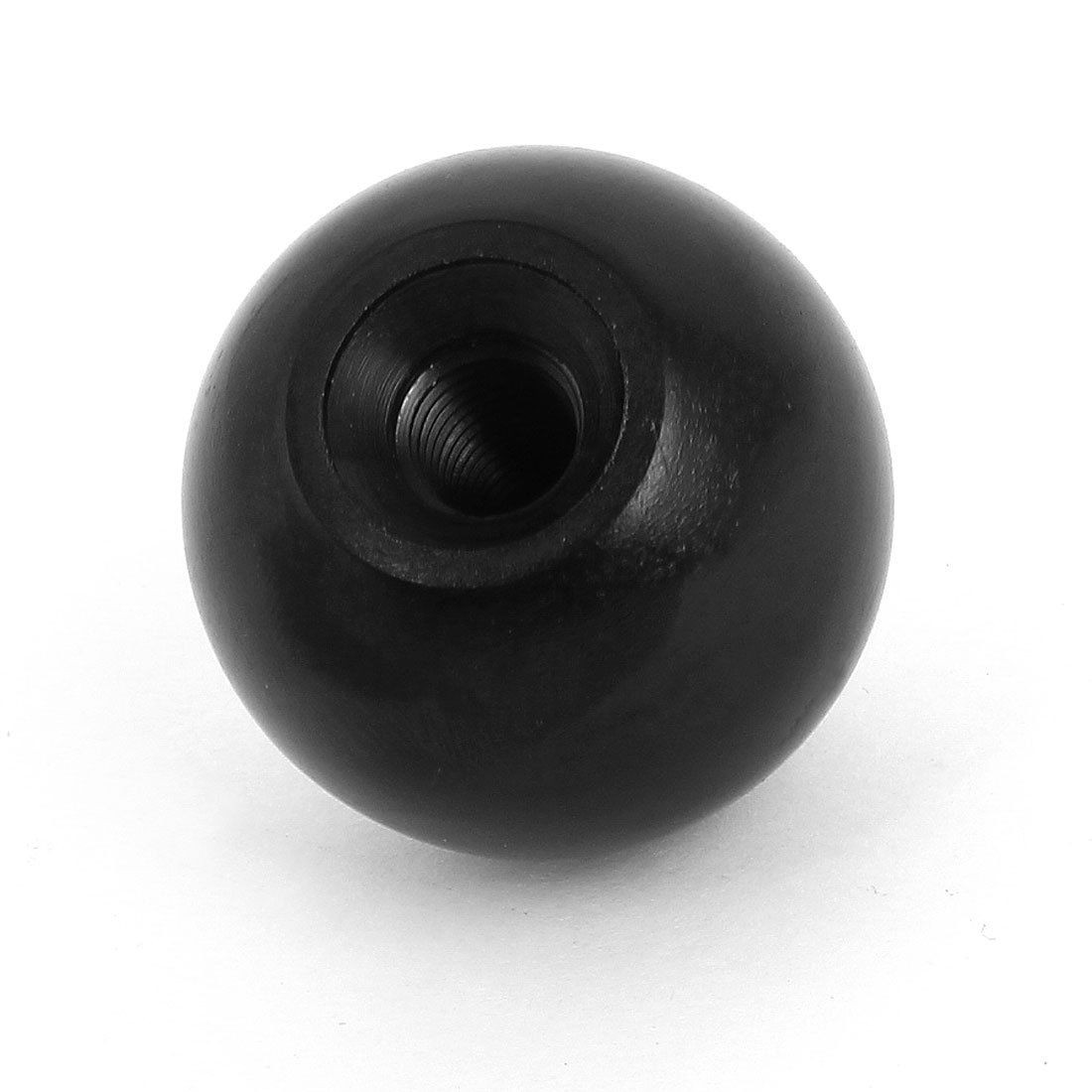 Black Plastic Ball Shape Joystick Machine Control Handle Knob 32mm x 8mm