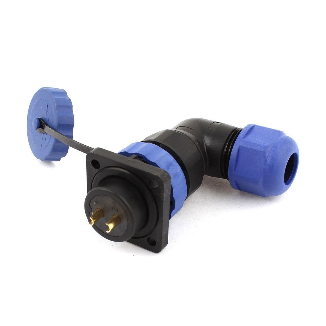SD20 2 Pin Core Square Elbow Waterproof Aviation Cable Connector IP68
