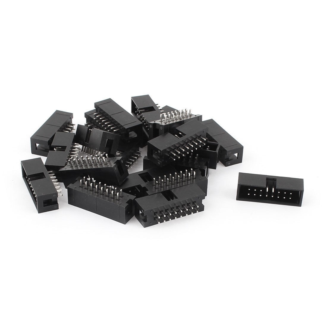 21 Pcs 2 8 16 Pin Box Header IDC Socket Straight Male Connector 2 54mm Pitch